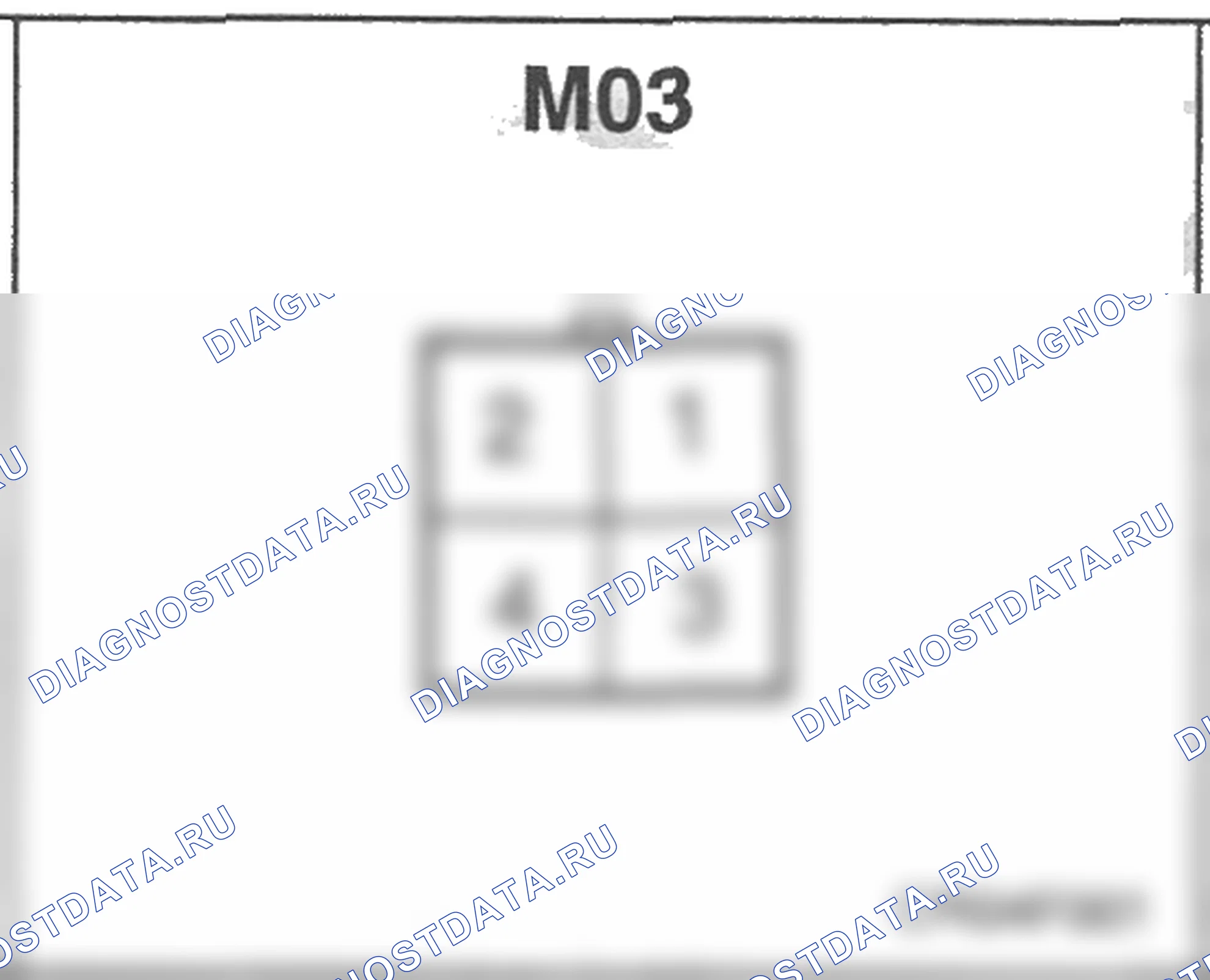Распиновка разъёма M03 — основного жгута. Hyundai Accent LC