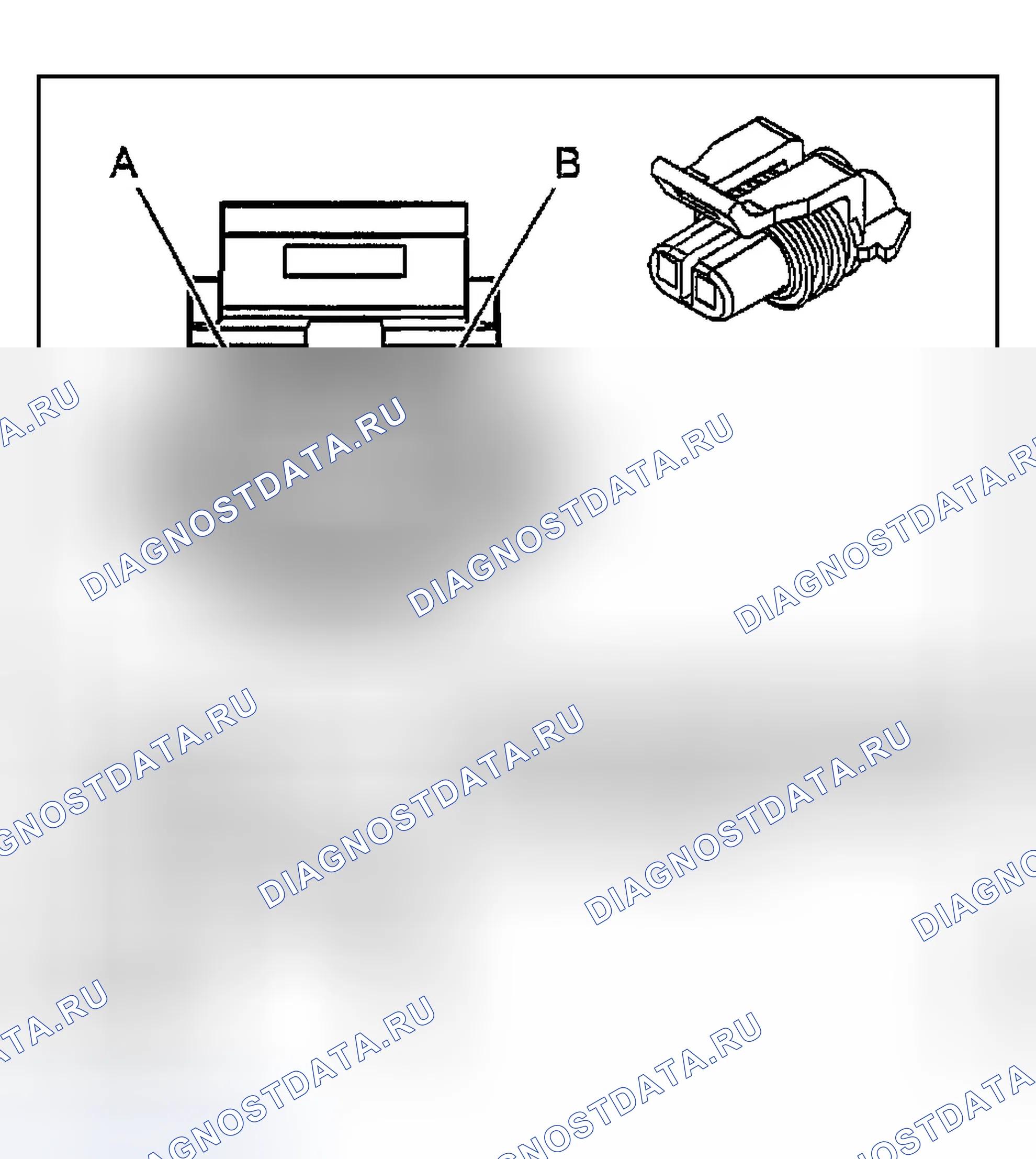 Рис. 83: Вид с торца приборной панели, датчиков и разъема консоли. GMC Savana H2500 