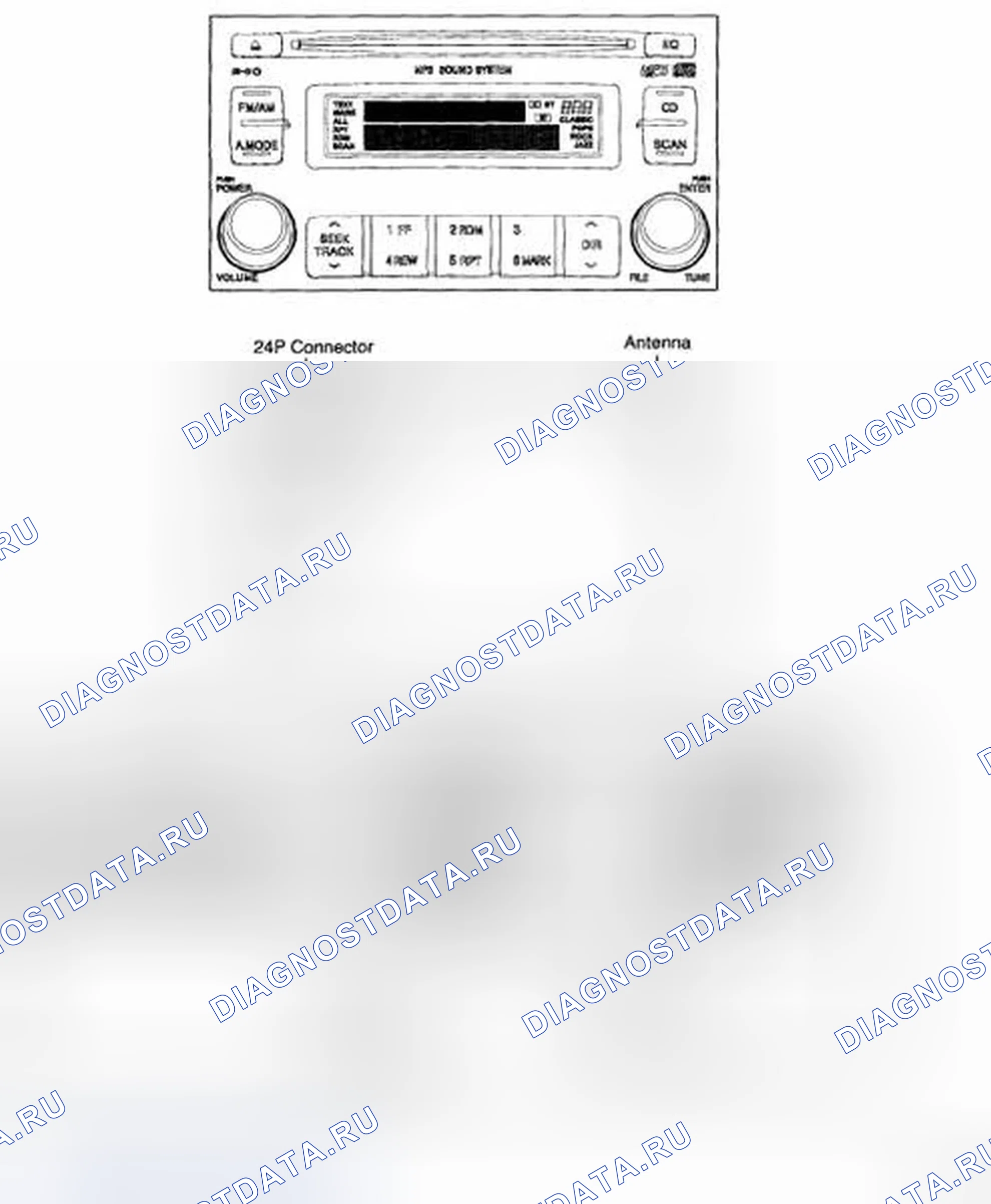 Рис. 1: AM / FM / CD / MP3 (M445). Hyundai Azera I