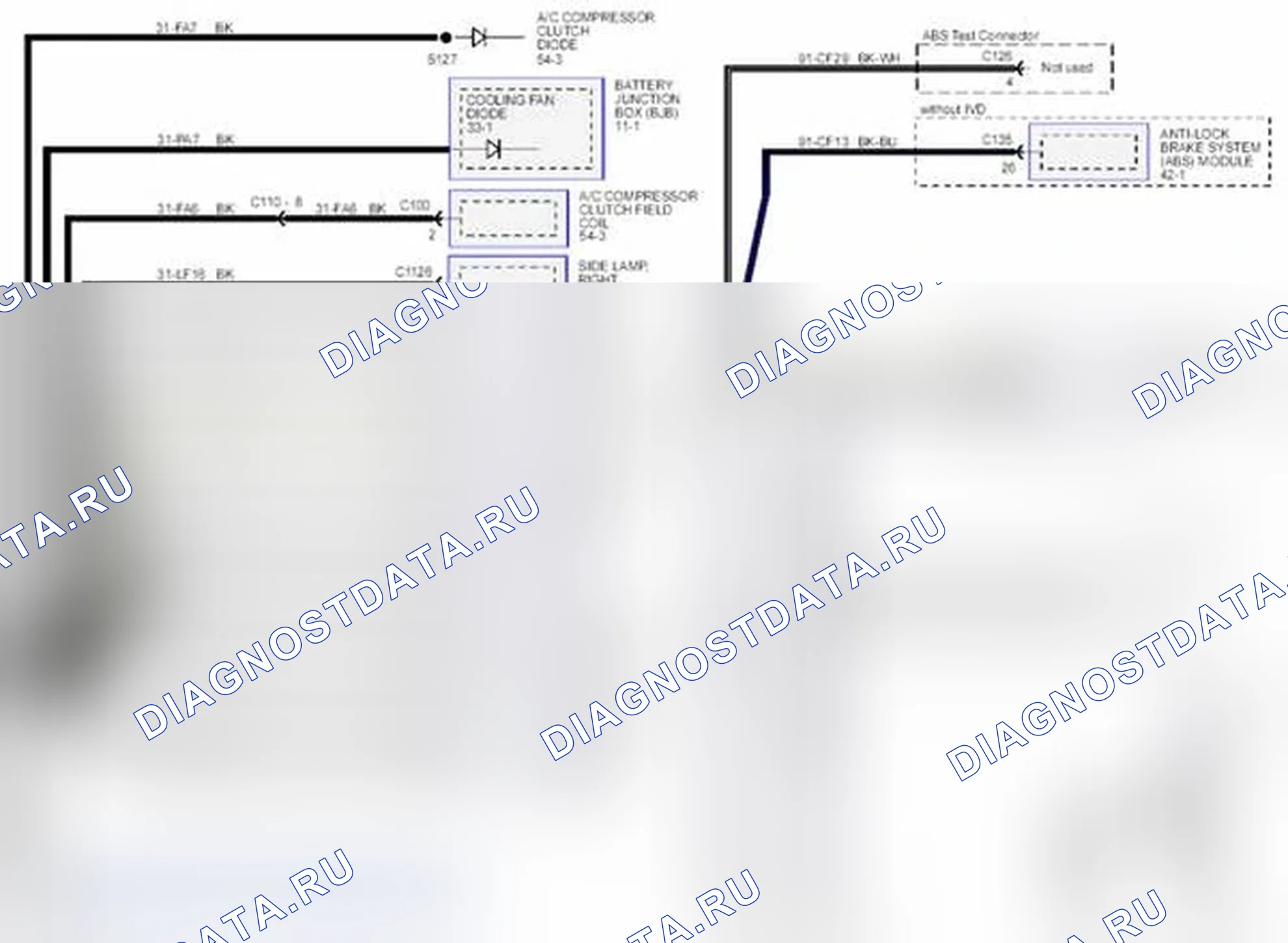 Рис. 263: G102, G103, G104, G105, G106. Ford Transit Connect I рестайлинг