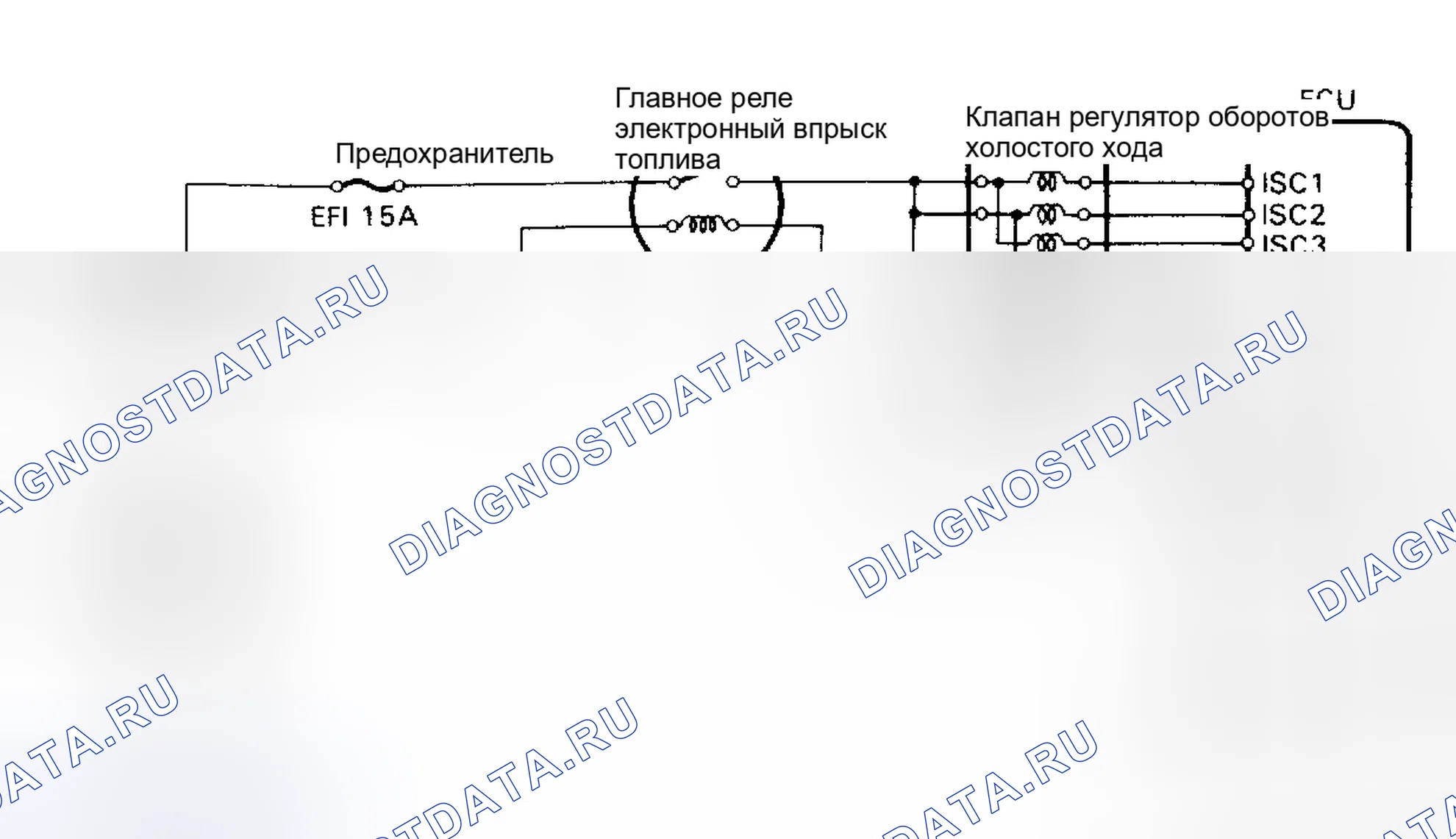Рис. 52: Схема испытания № 13 (3VZ-FE) Схема управления частотой вращения на холостом ходу. Toyota Camry V30