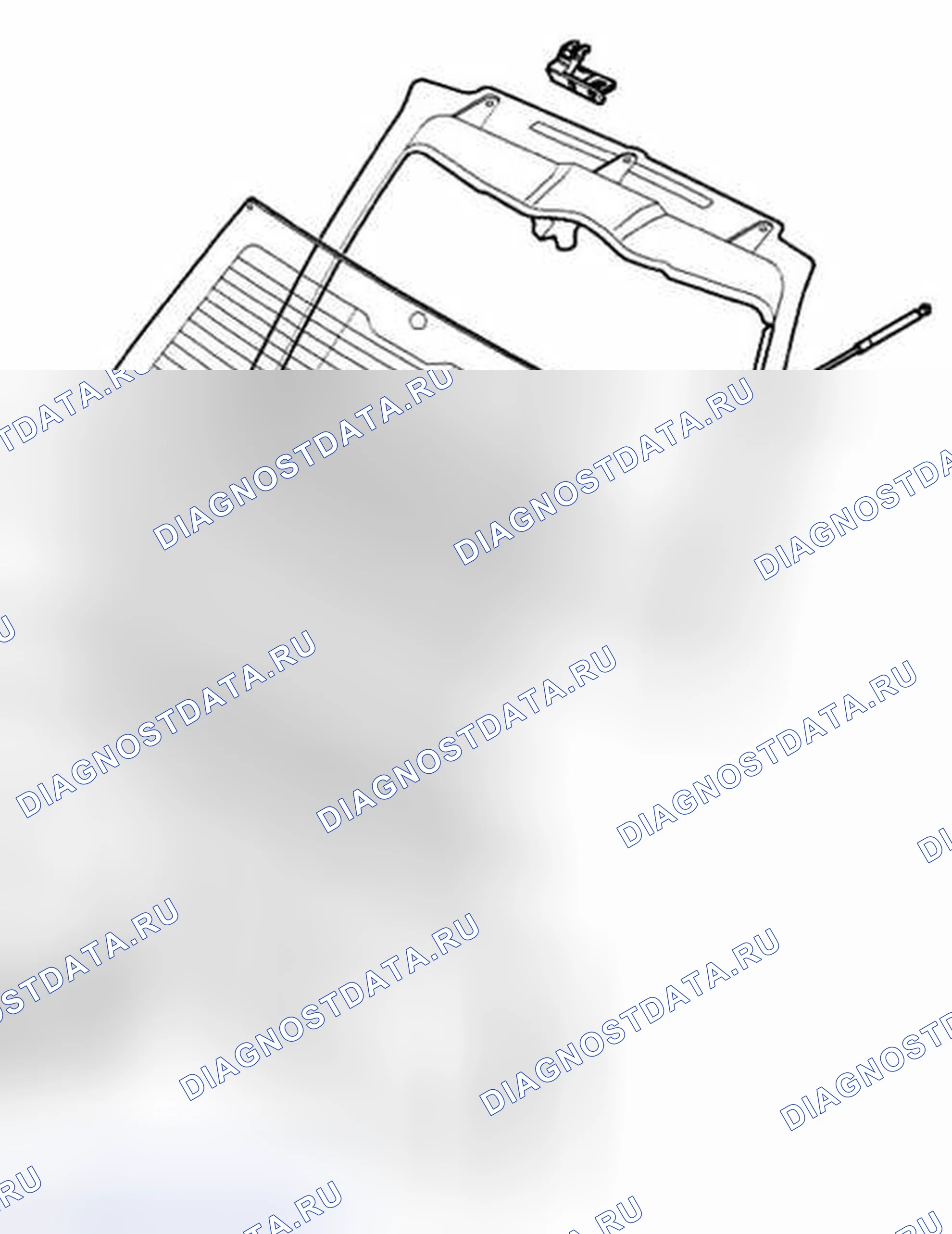 Рис. 102: Дверь задних габаритов. Land Rover Range Rover III