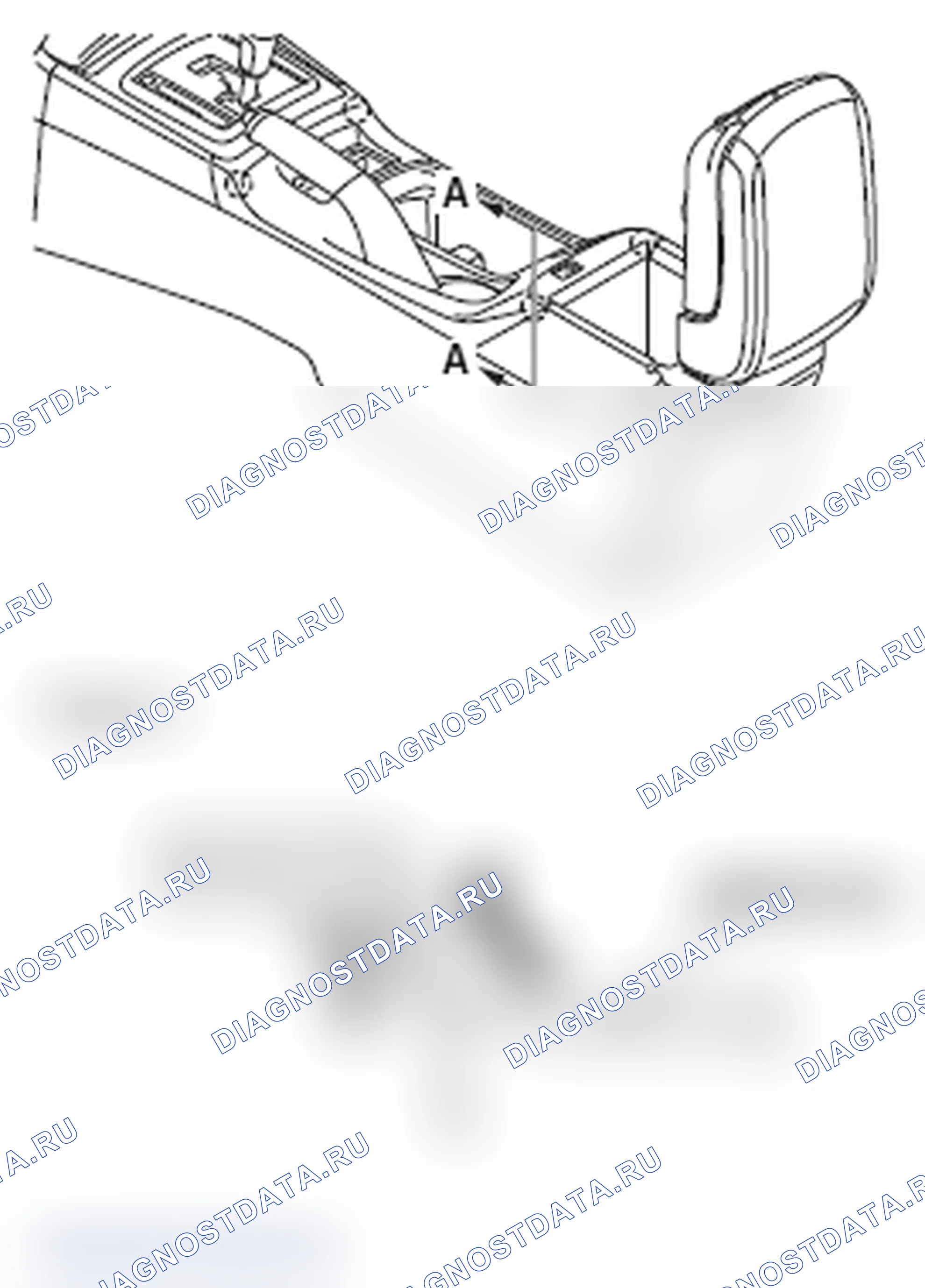 Рис. 107: >> A <<СБОРКА ДЕРЖАТЕЛЯ СТАКАНА НАПОЛЬНОЙ КОНСОЛИ. Mitsubishi Lancer Ralliart X рестайлинг