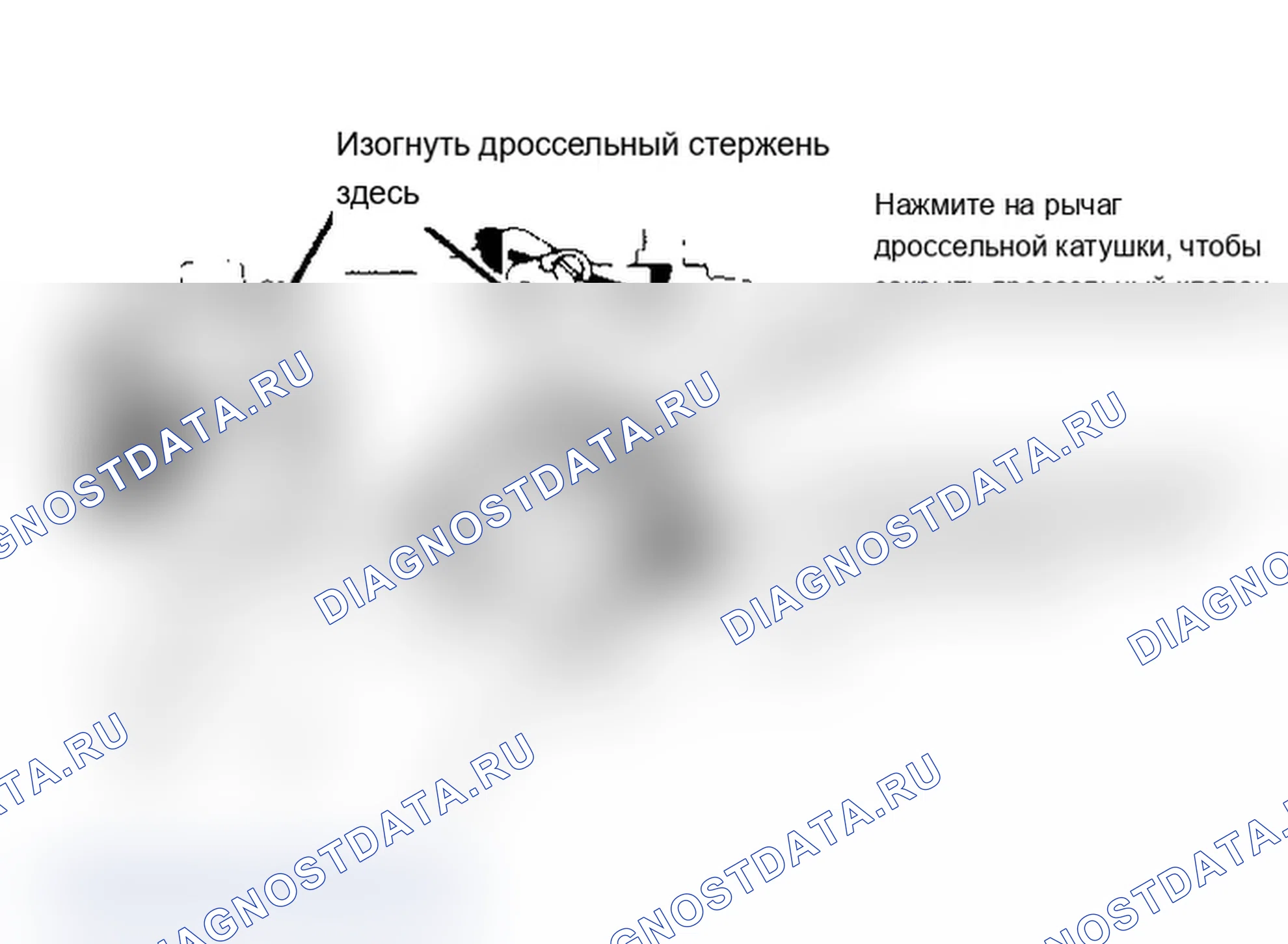 Рис. 11: Регулировка рычага дроссельной катушки Изогнуть дроссельный стержень для регулировки.. Chevrolet Camaro III