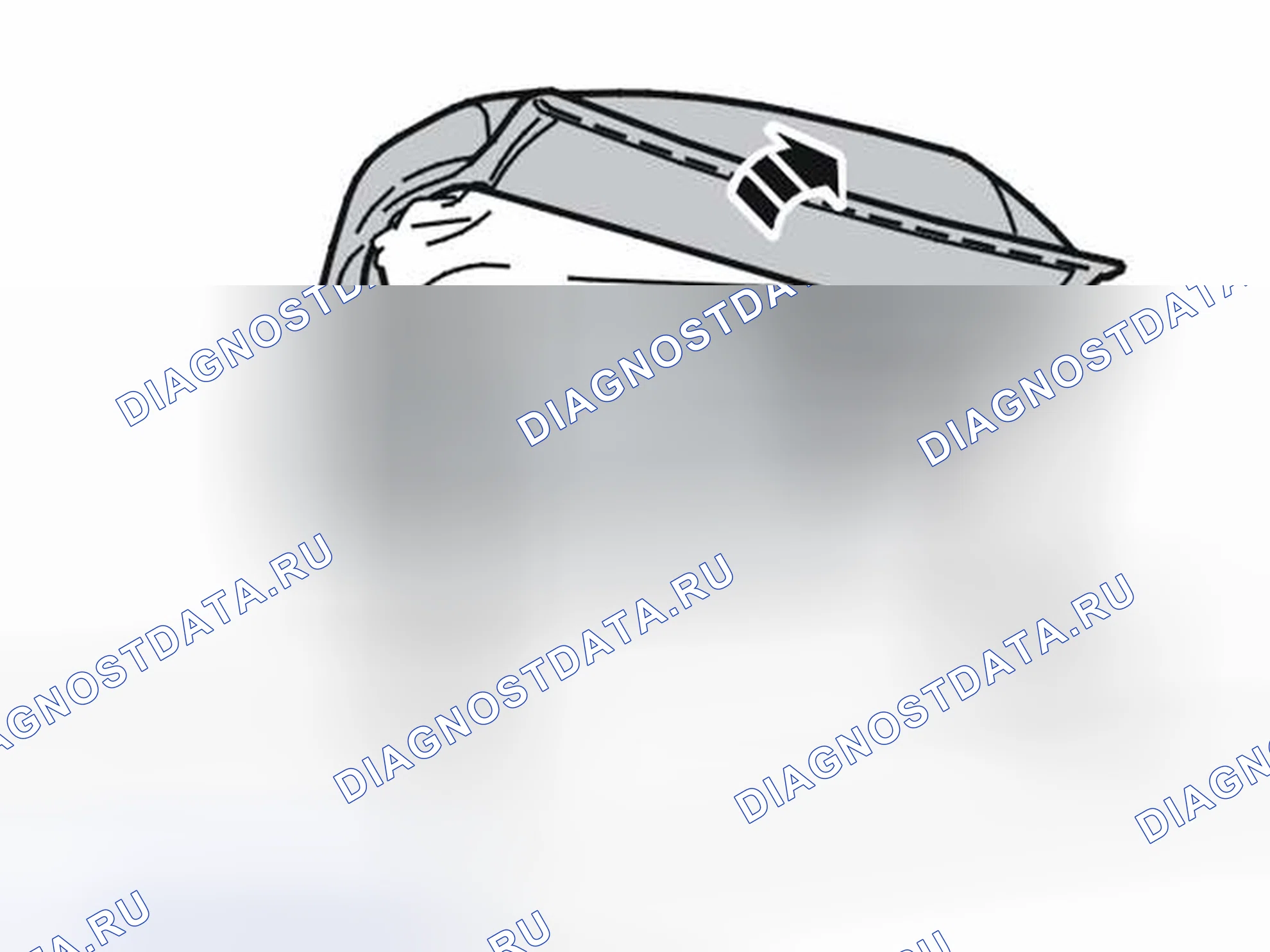 Рис. 350: Снятие обивки для центрального подголовника. Volvo V70 II