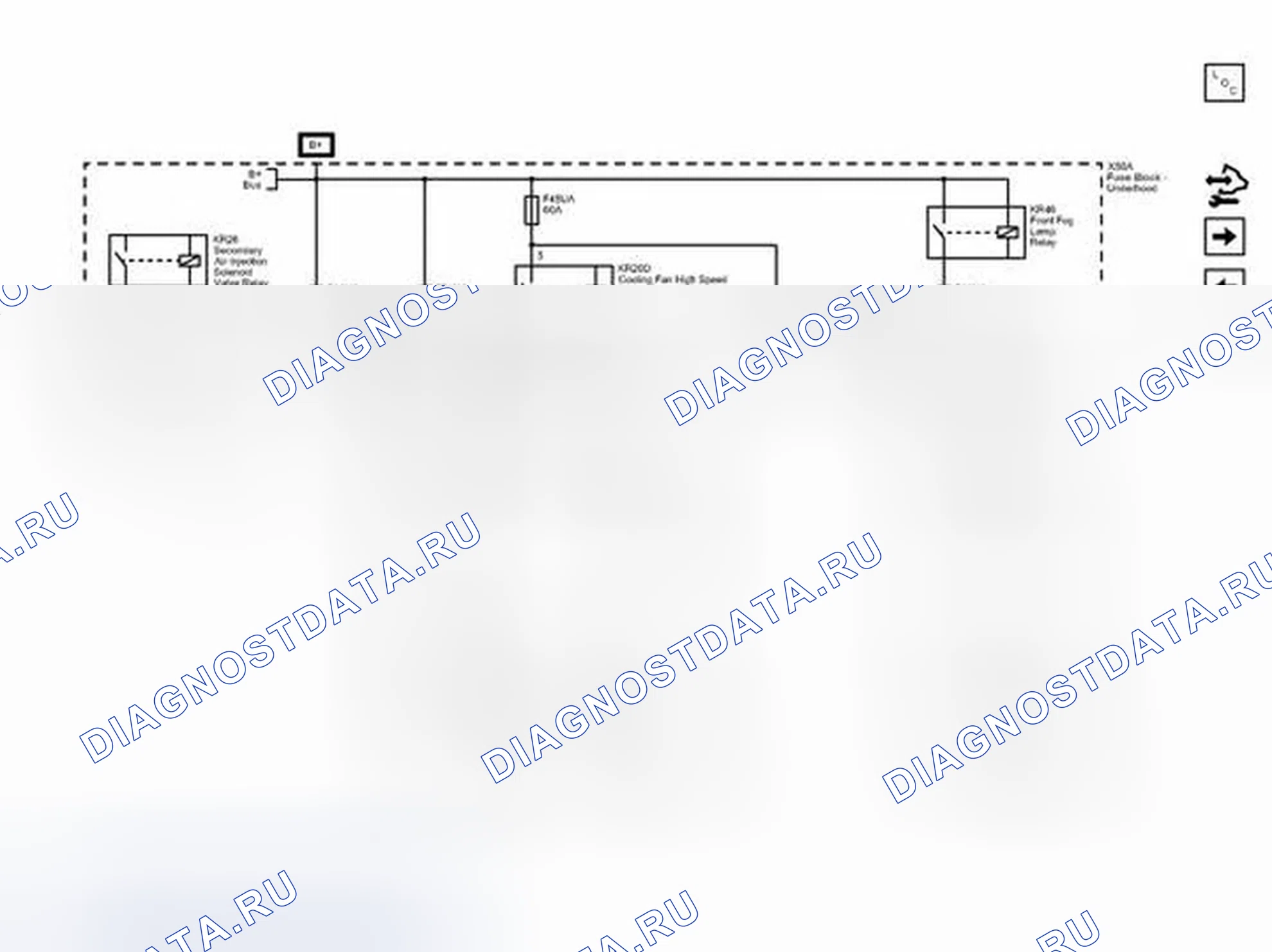 Рис. 32: Предохранители F5UB, F6UB, F14UA, F24UA, F45UA и F48UA. Chevrolet Cruze I рестайлинг