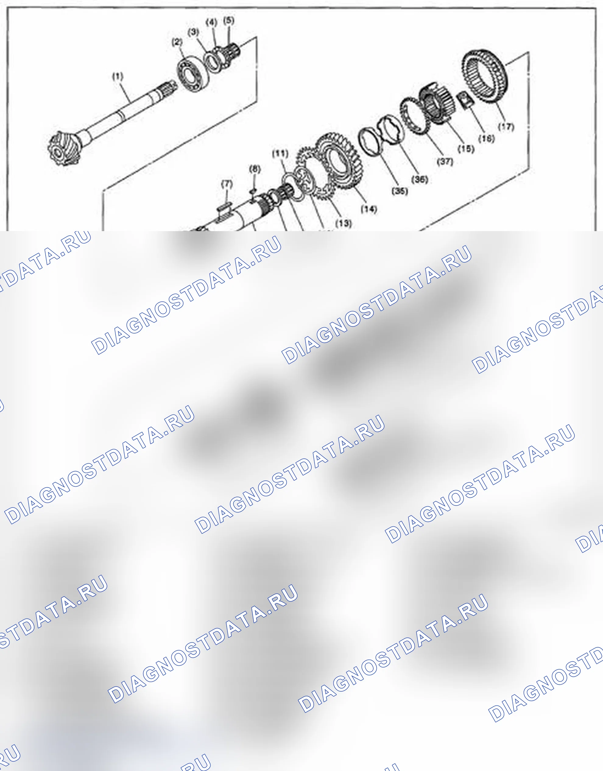 Рис. 499: УЗЕЛ ВЕДУЩЕЙ ШЕСТЕРНИ. Subaru Impreza WRX STI GR