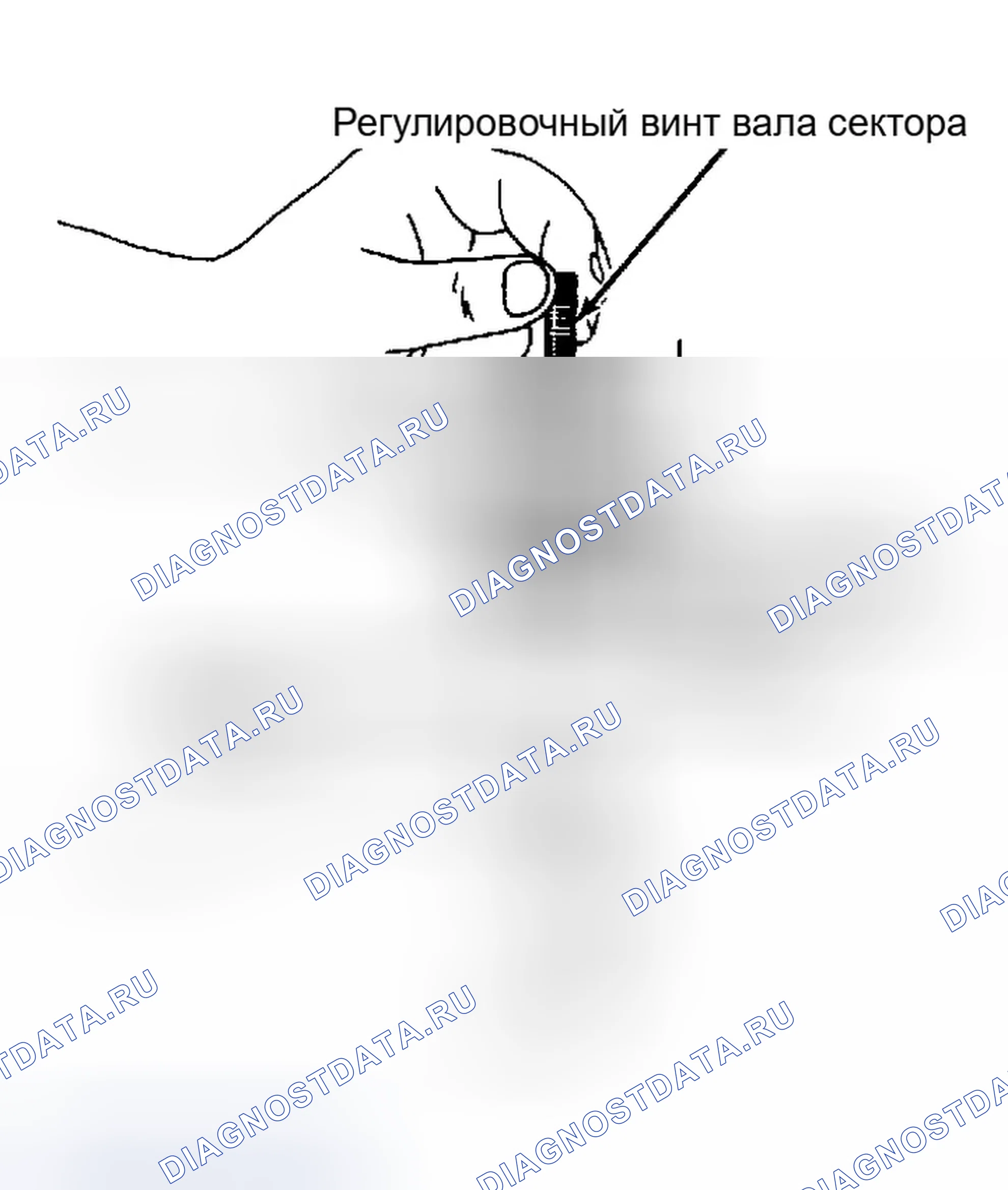 Рис. 2: Проверка зазора паза вала сектора «Т». Зазор можно регулировать путем замены прокладок.. Ford Bronco II I