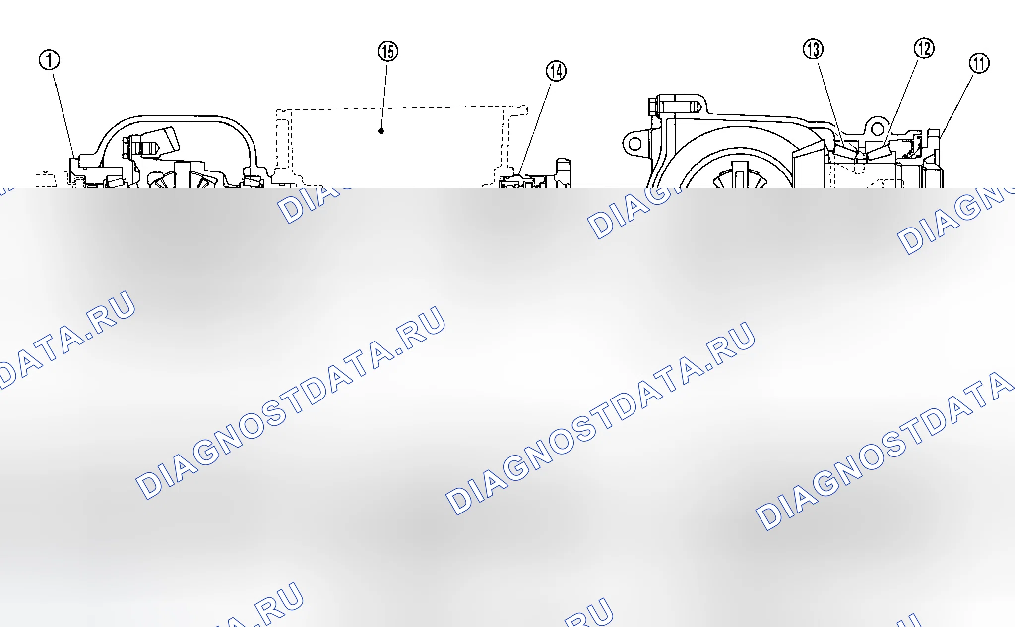 Рис. 3: Поперечное сечение. Infiniti M45 III