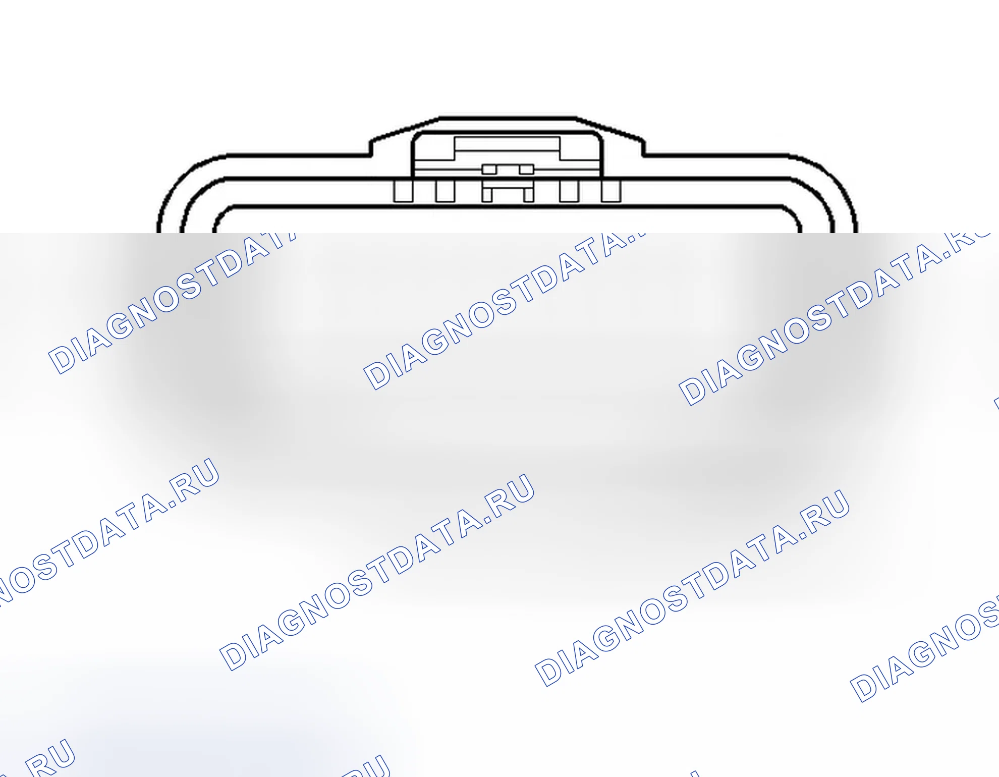 Рис. 36: Вид спереди разъема модуля управления (C1). Dodge Dakota III