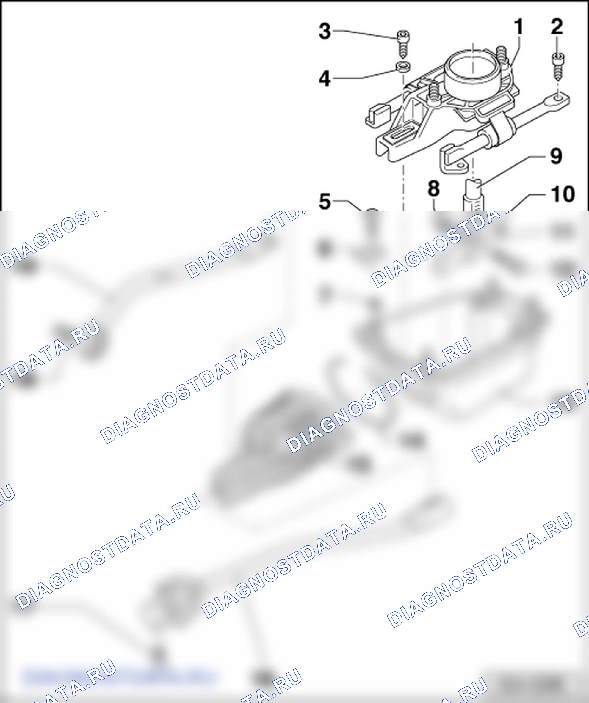 Привод переключения передач (Кoрoбкa пeрeдaч 01W/012). Skoda Superb I