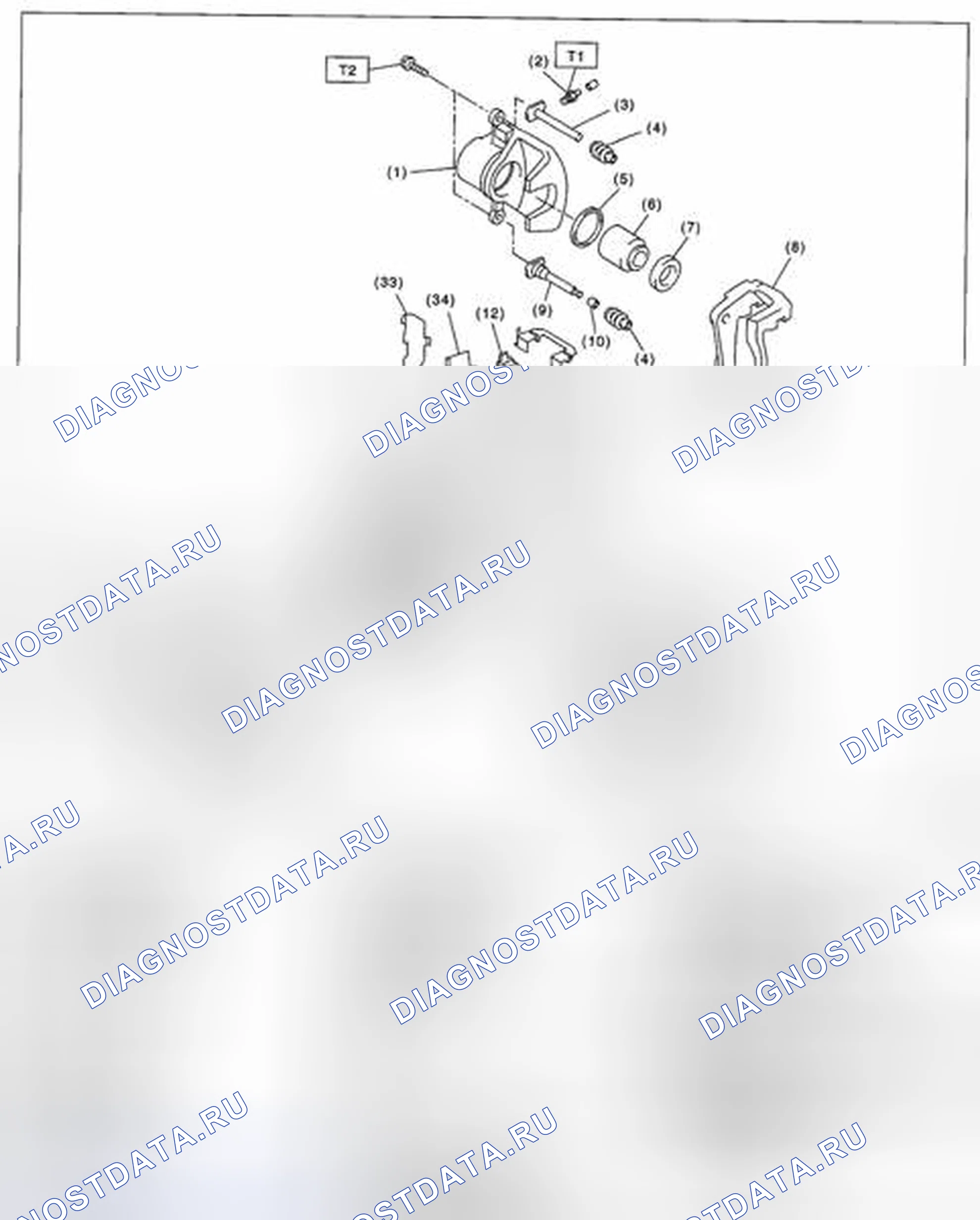 Рис. 2: ЗАДНИЙ ДИСКОВЫЙ ТОРМОЗ. Subaru Outback BR