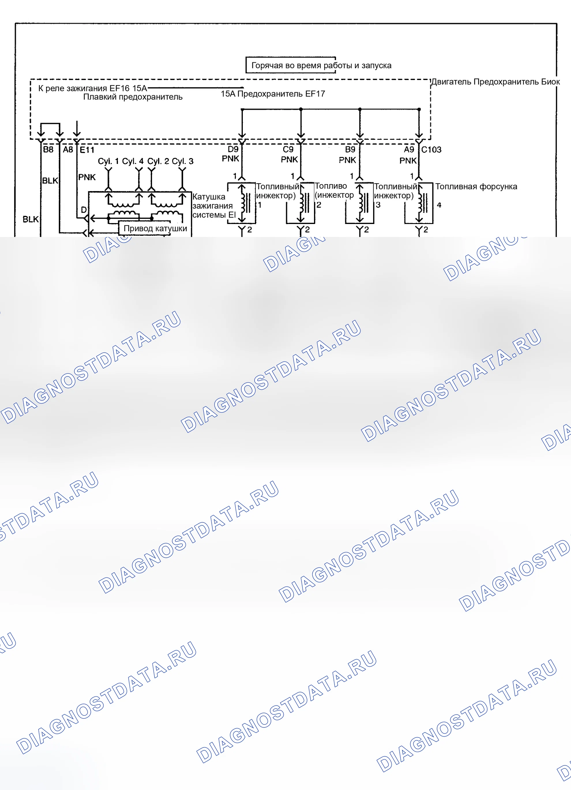 Рис. 102: расшифровка кода ошибки P0301: ЦИЛИНДР 1 MISFIRE. Daewoo Nubira II