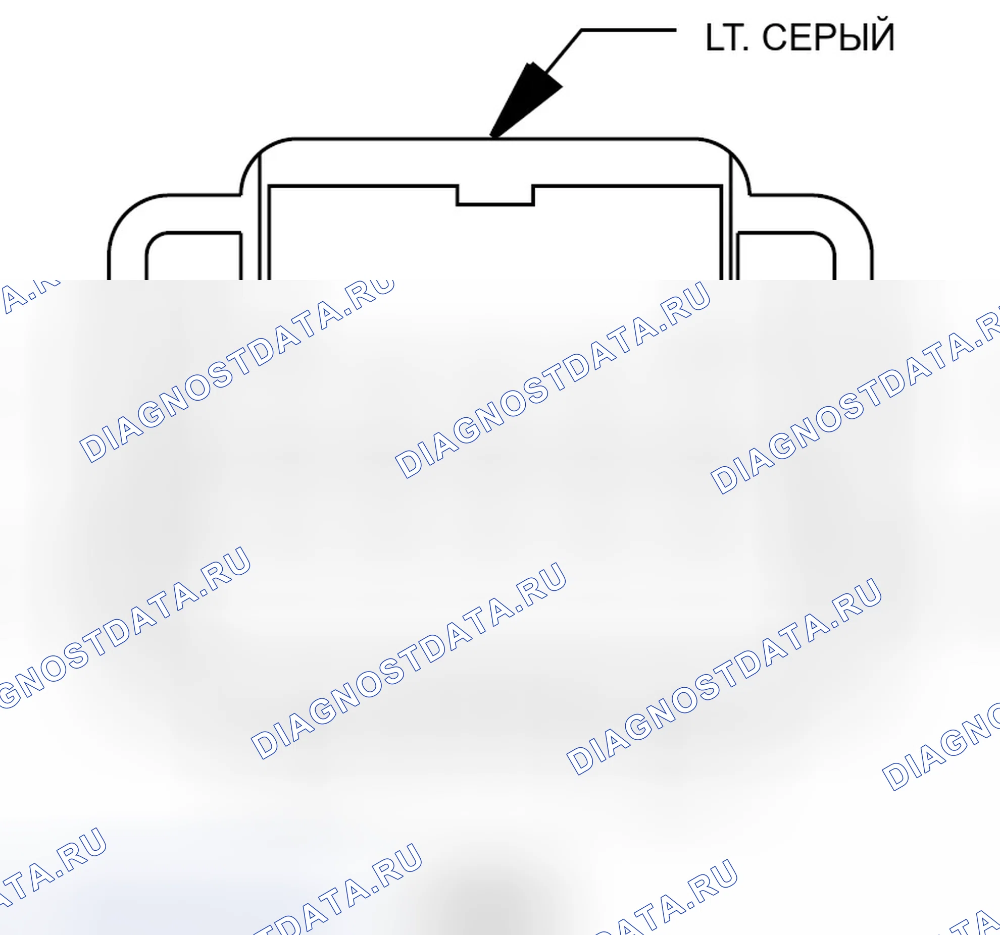 Рис. 112: Вид с торца встроенного разъема (C203). Dodge Caliber I