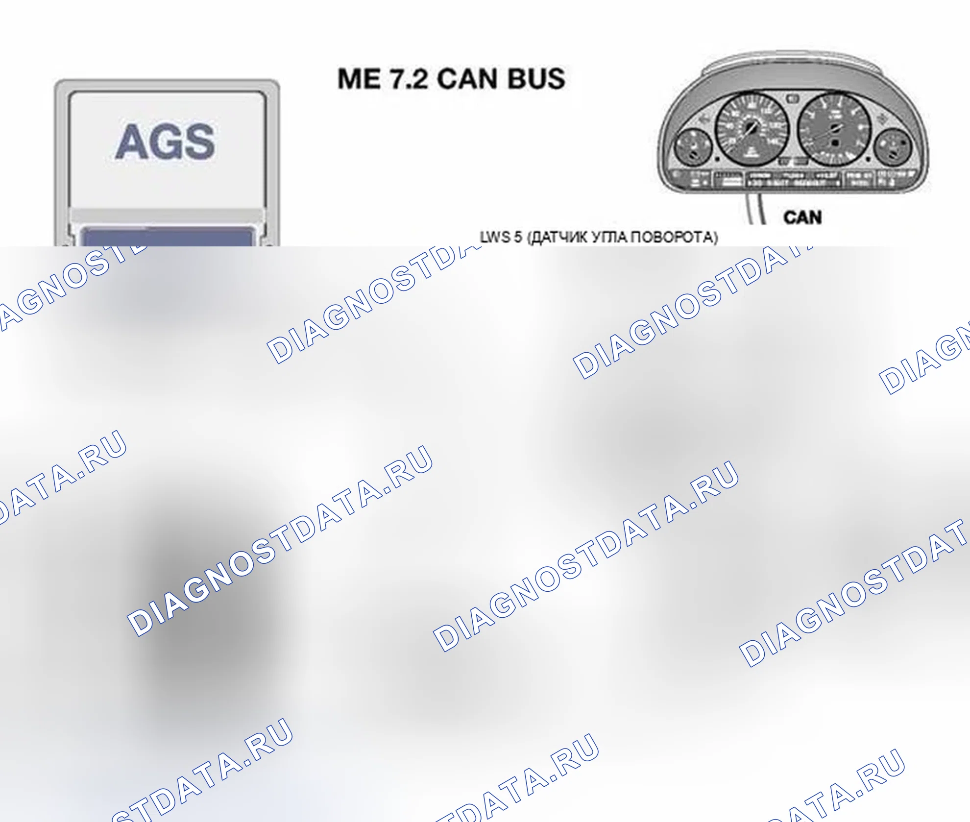 Рис. 30: Топология CAN-шины ME 7.2. BMW X5 E53