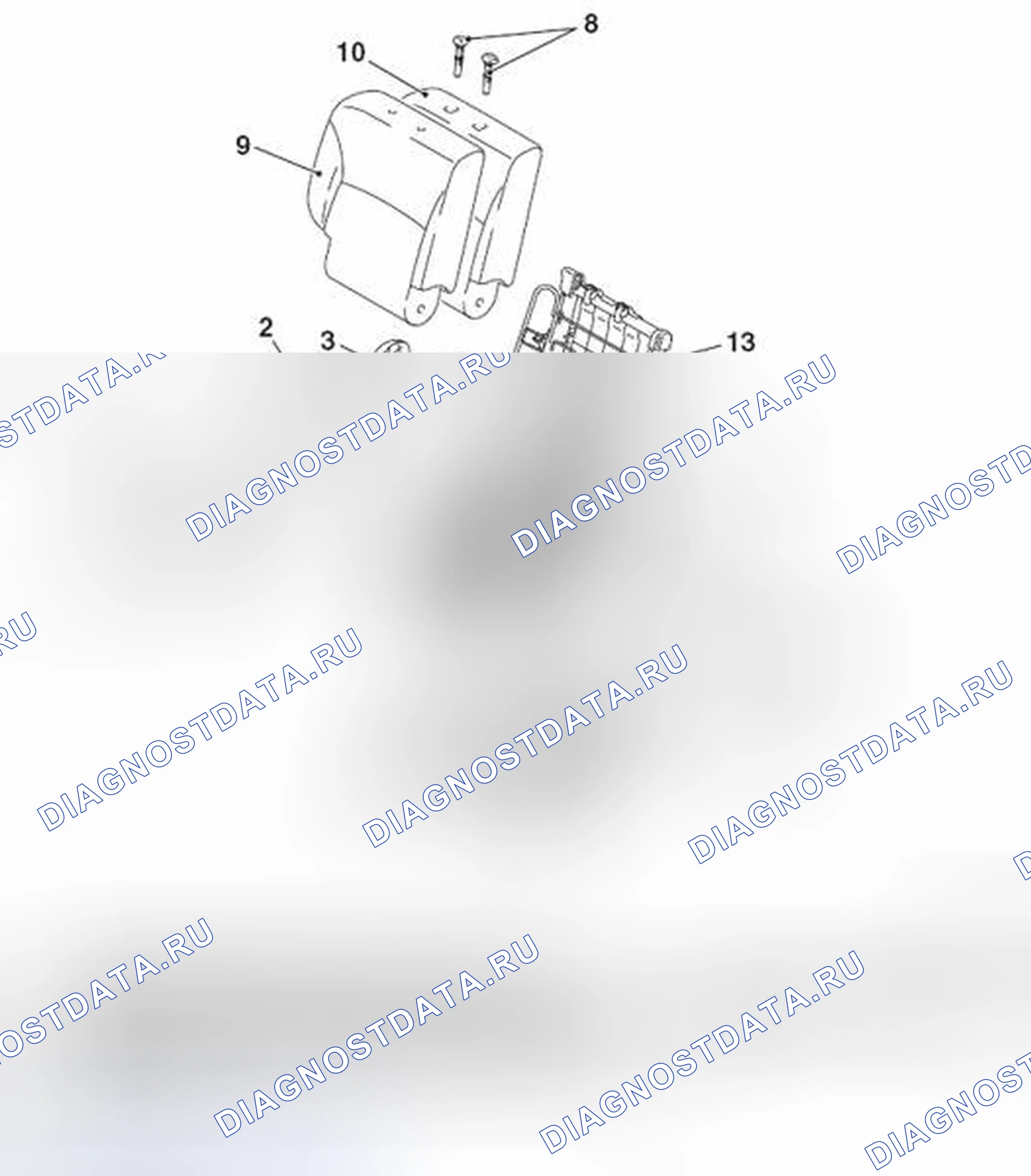 Рис. 38: РАЗБОРКА И СБОРКА < ВТОРОЕ СИДЕНЬЕ (ПРАВОЕ) >. Honda e:NP1 I