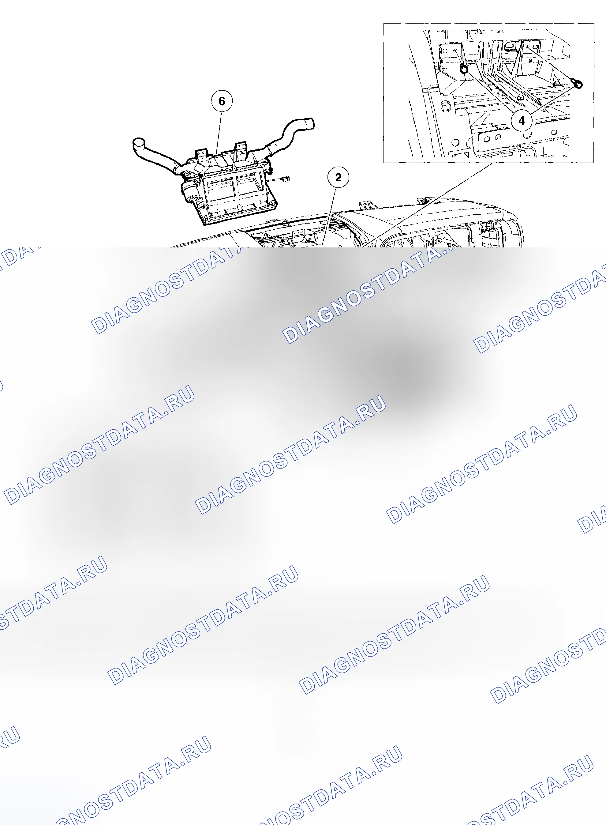 Рис. 247: Приточная камера, узел и компоненты. Hyundai ix20 I рестайлинг