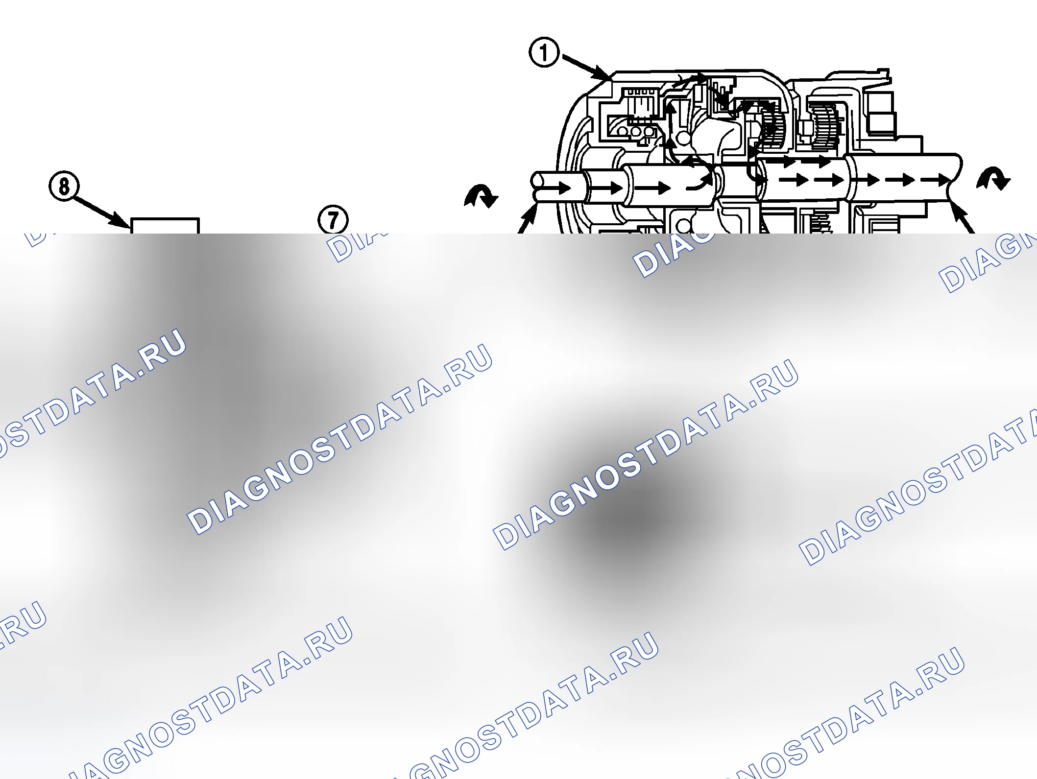 Рис. 745: ПОТОК МОЩНОСТИ ВТОРОЙ ПЕРЕДАЧИ. Dodge Pickup R2500 