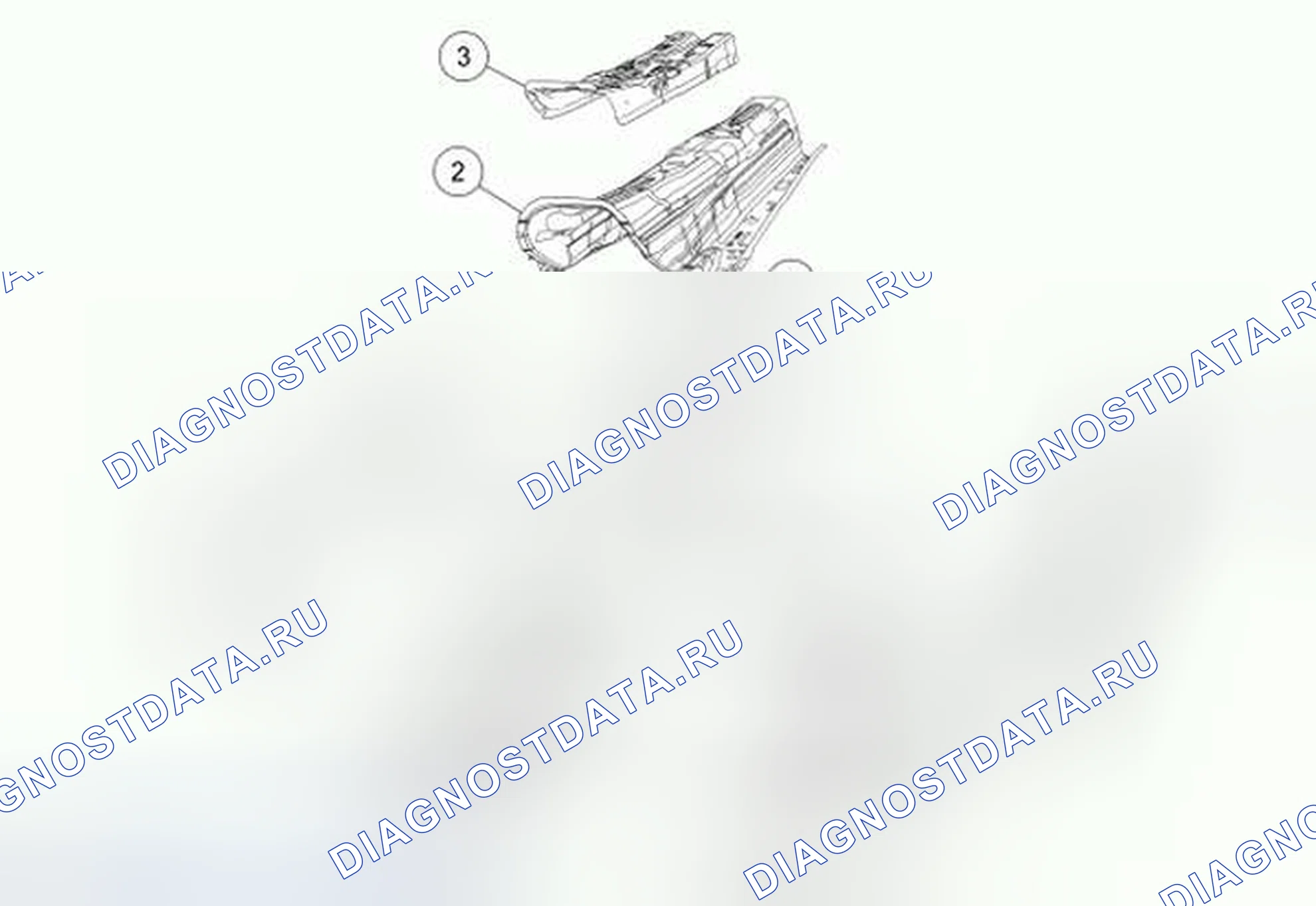 Рис. 48: Нижняя часть кузова - передняя. Hyundai ix55 I