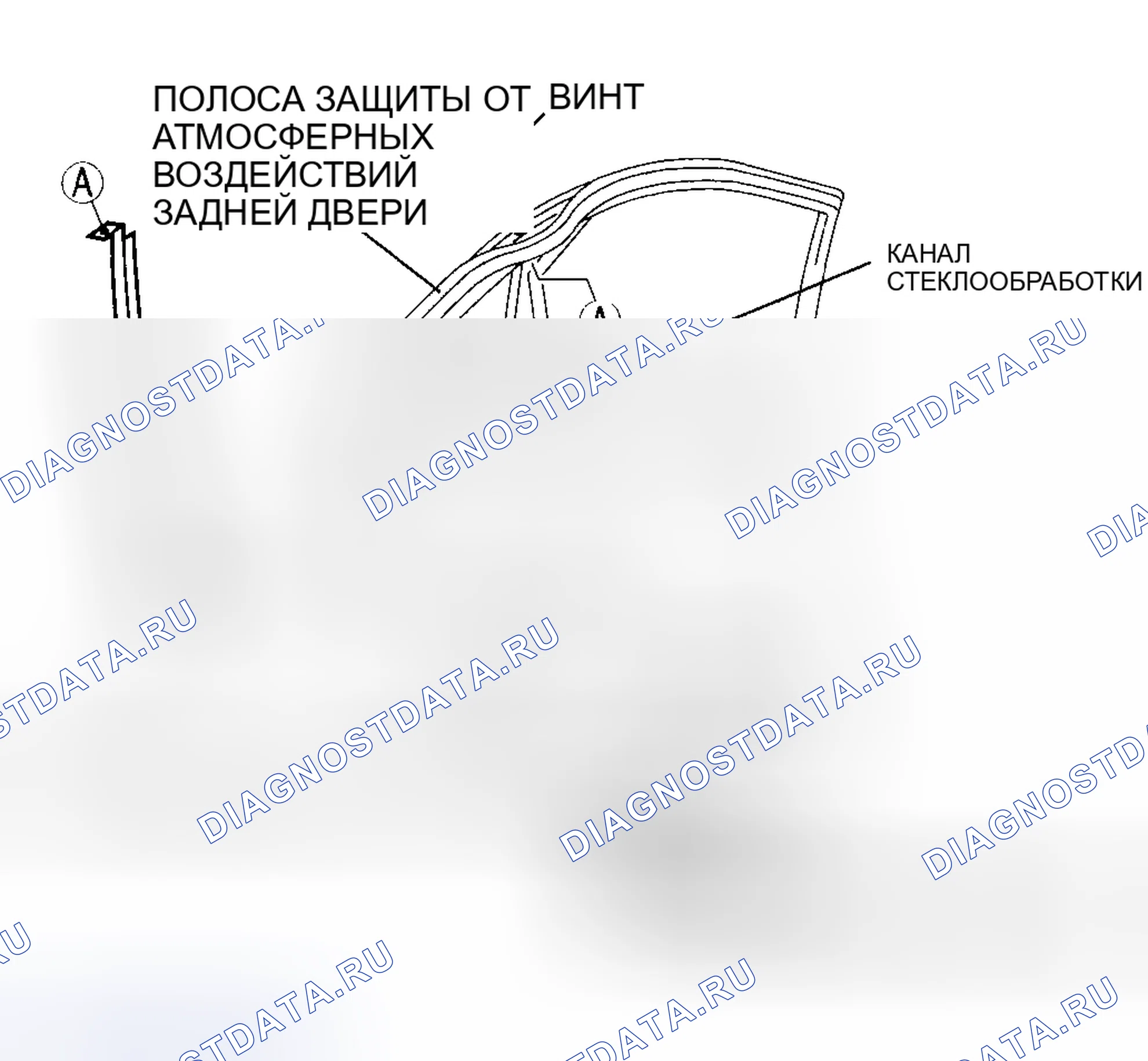 Рис. 4: ДЕМОНТАЖ / МОНТАЖ СТЕКЛА ЗАДНЕЙ ДВЕРИ. Mazda 6 GG