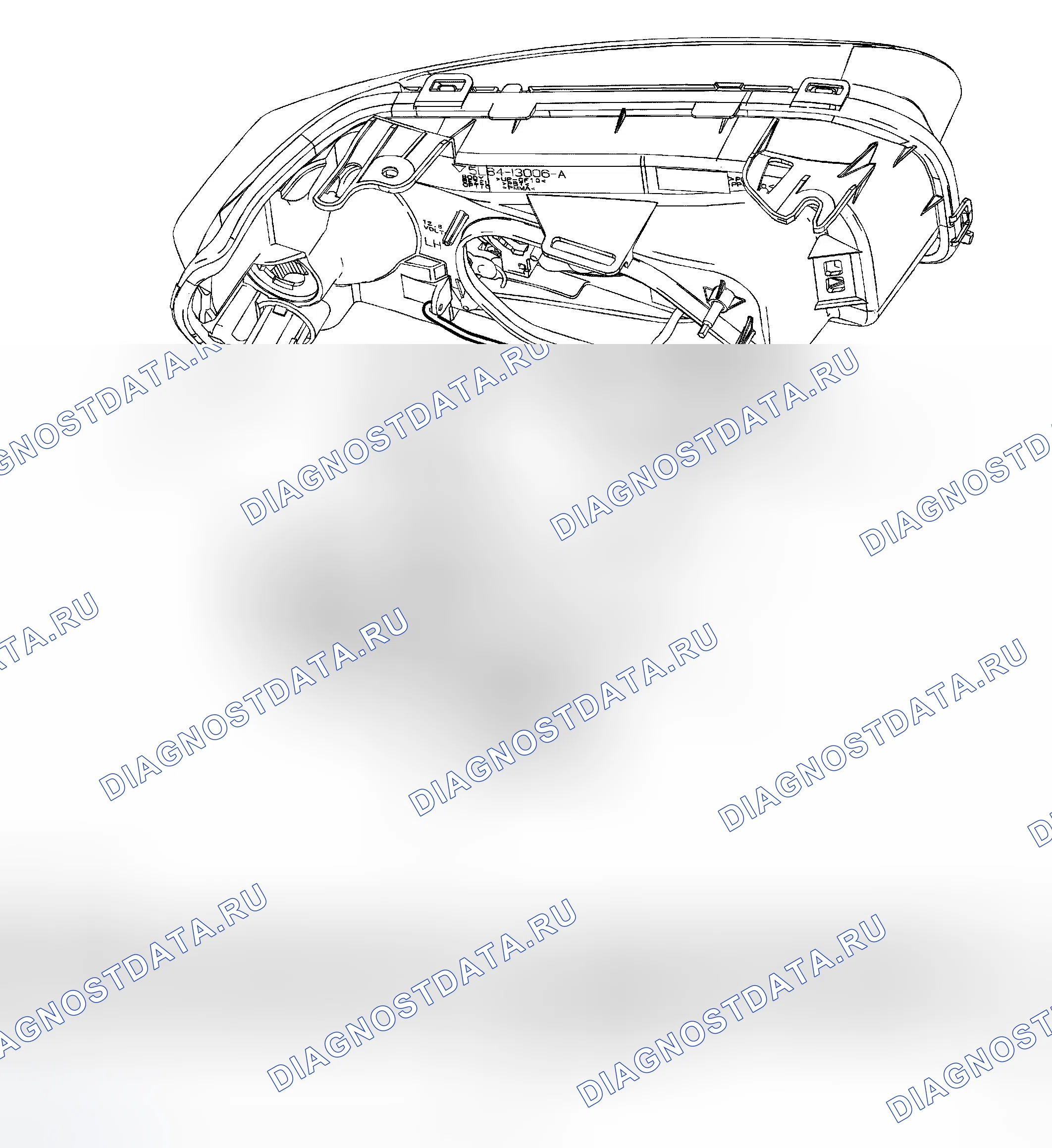 Рис. 41: Лампа фары. Ford Escape I рестайлинг