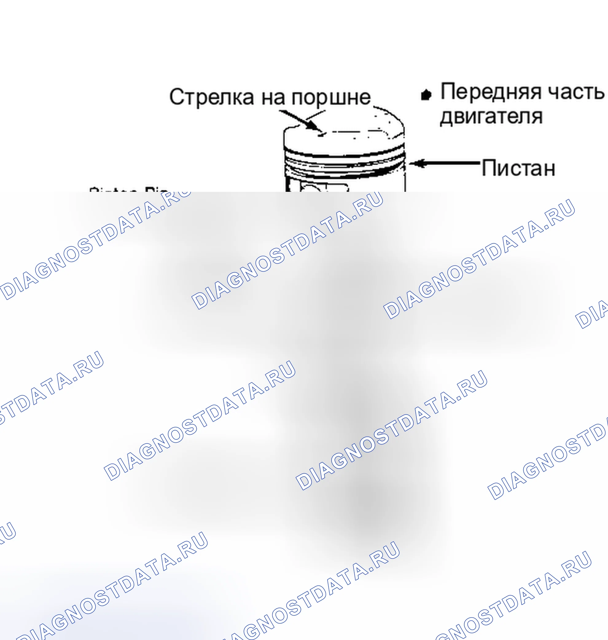 Рис. 5: Установка поршневого пальца Отверстие для впрыска масла в шатун должно быть обращено к стороне впуска.. Ford Escort III