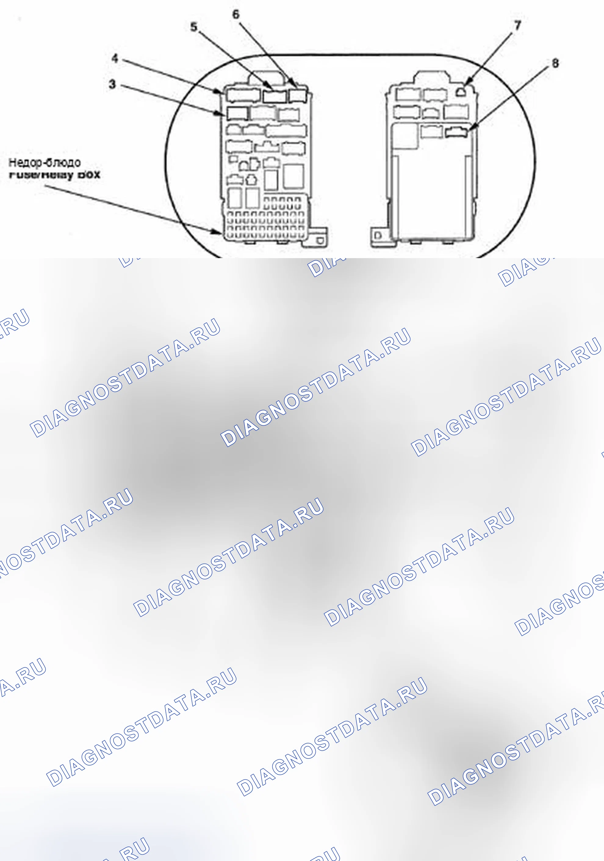 Рис. 280: Кабельный жгут B приборной панели (стр. 203-11). Honda Element YH2 рестайлинг 2