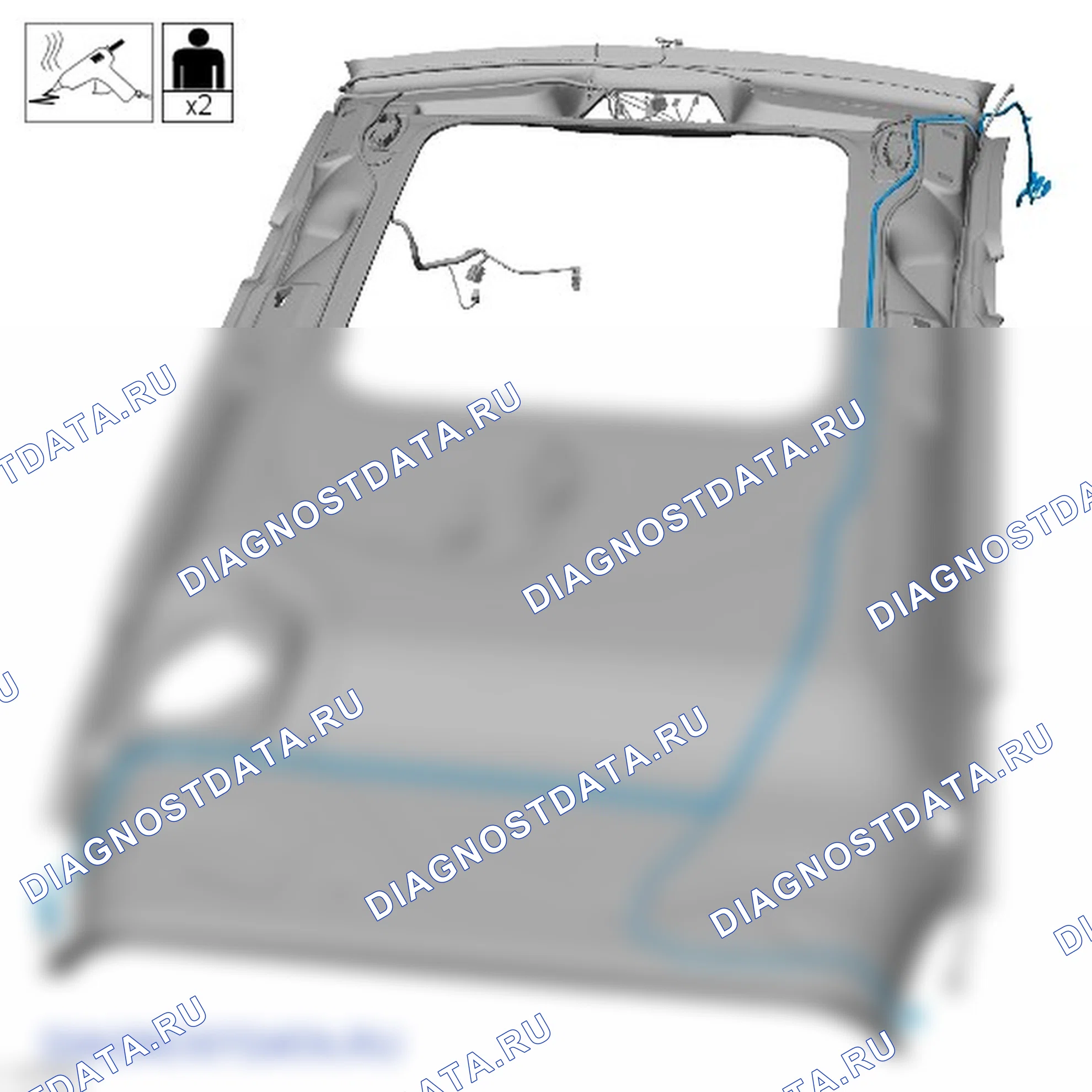 Как снять и установить антенный кабель аудиоблока. Ford Grand C-MAX II