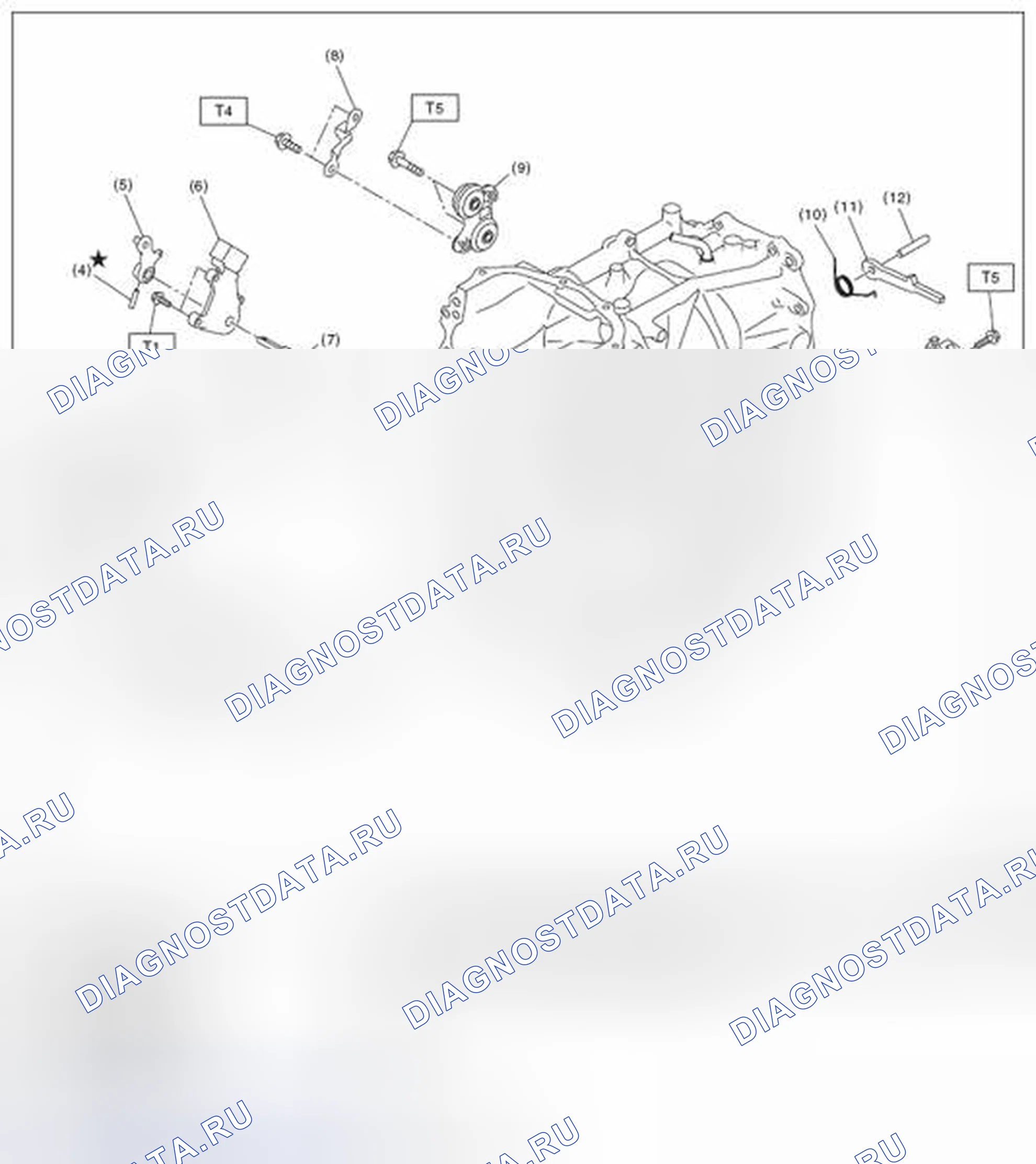 Рис. 482: УСТРОЙСТВО УПРАВЛЕНИЯ ТРАНСМИССИЕЙ. Subaru Forester SJ