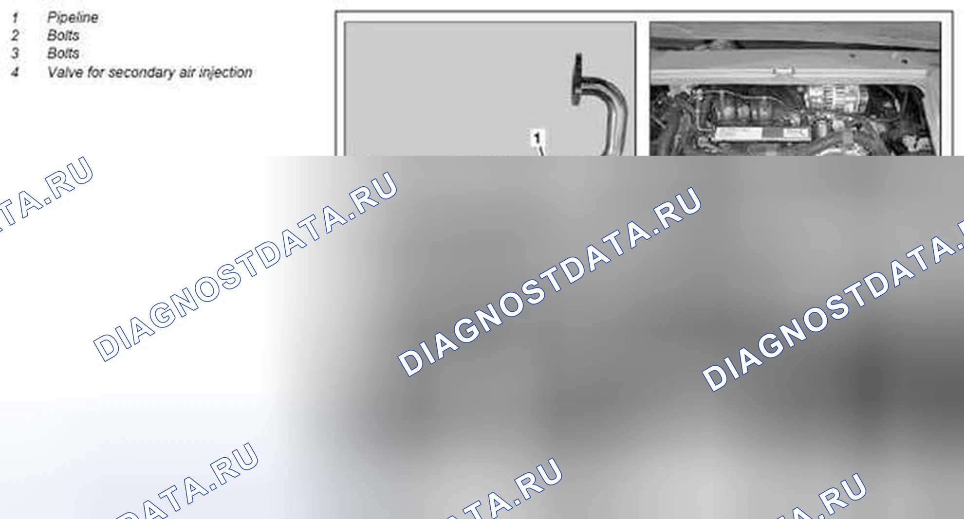 Рис. 26: Демонтаж / монтаж трубопровода для системы вторичного воздуха - AR14.30-P-7150MCU. Kia Soul I