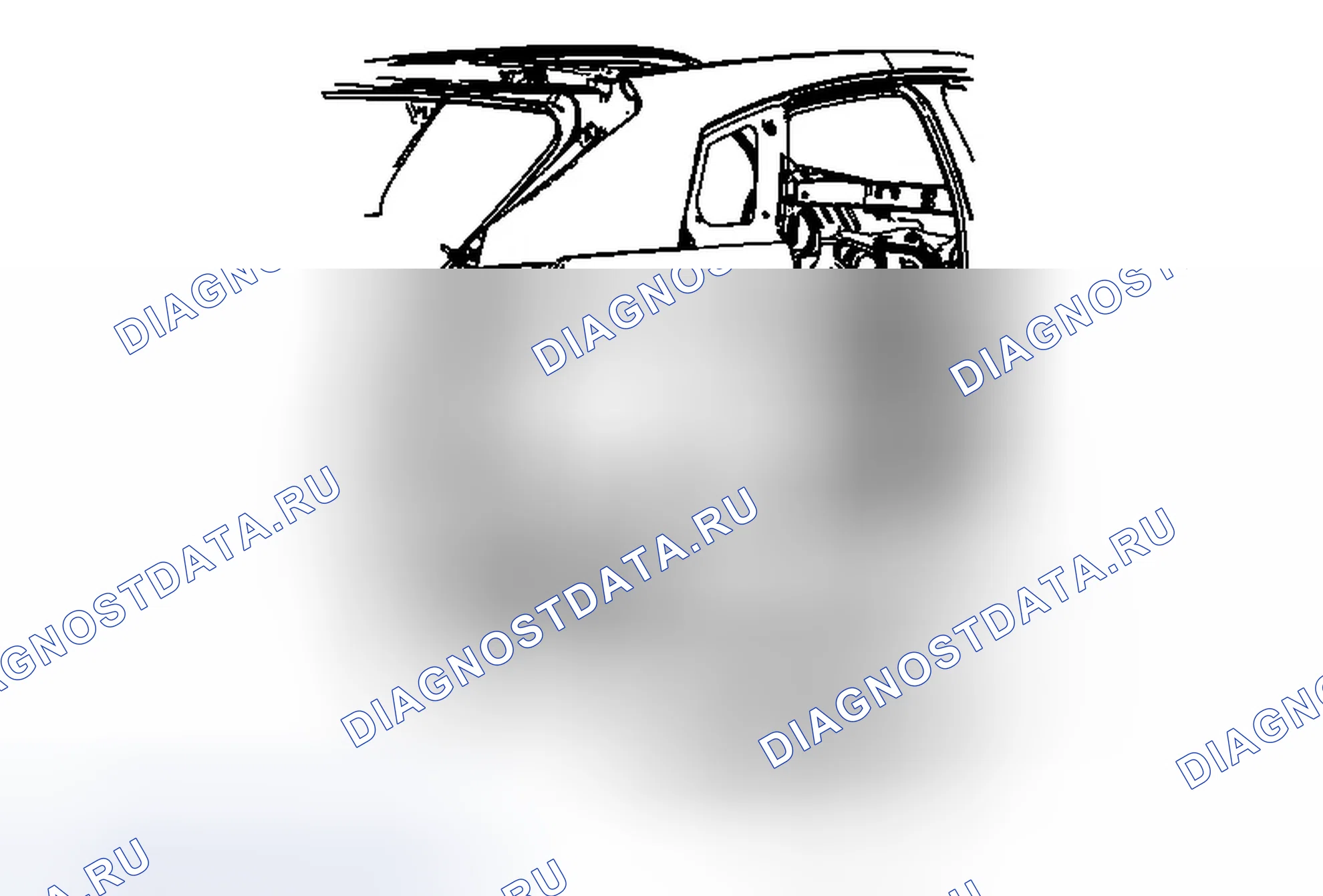 Рис. 16: Замена кронштейна задней панели бампера - сбоку. Cadillac SRX II рестайлинг