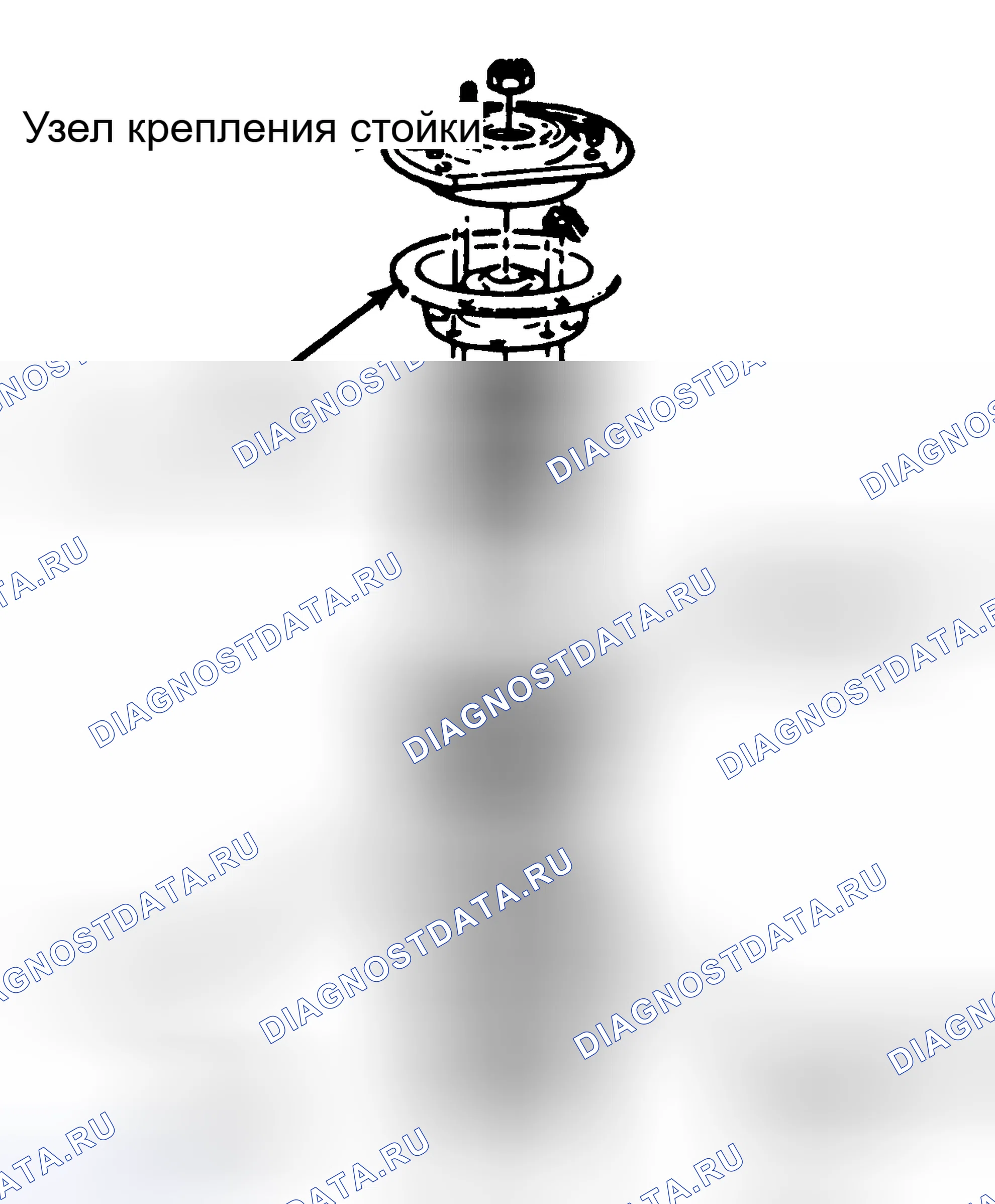 Рис. 2: Разнесенный вид стойки в сборе. Buick Skylark V