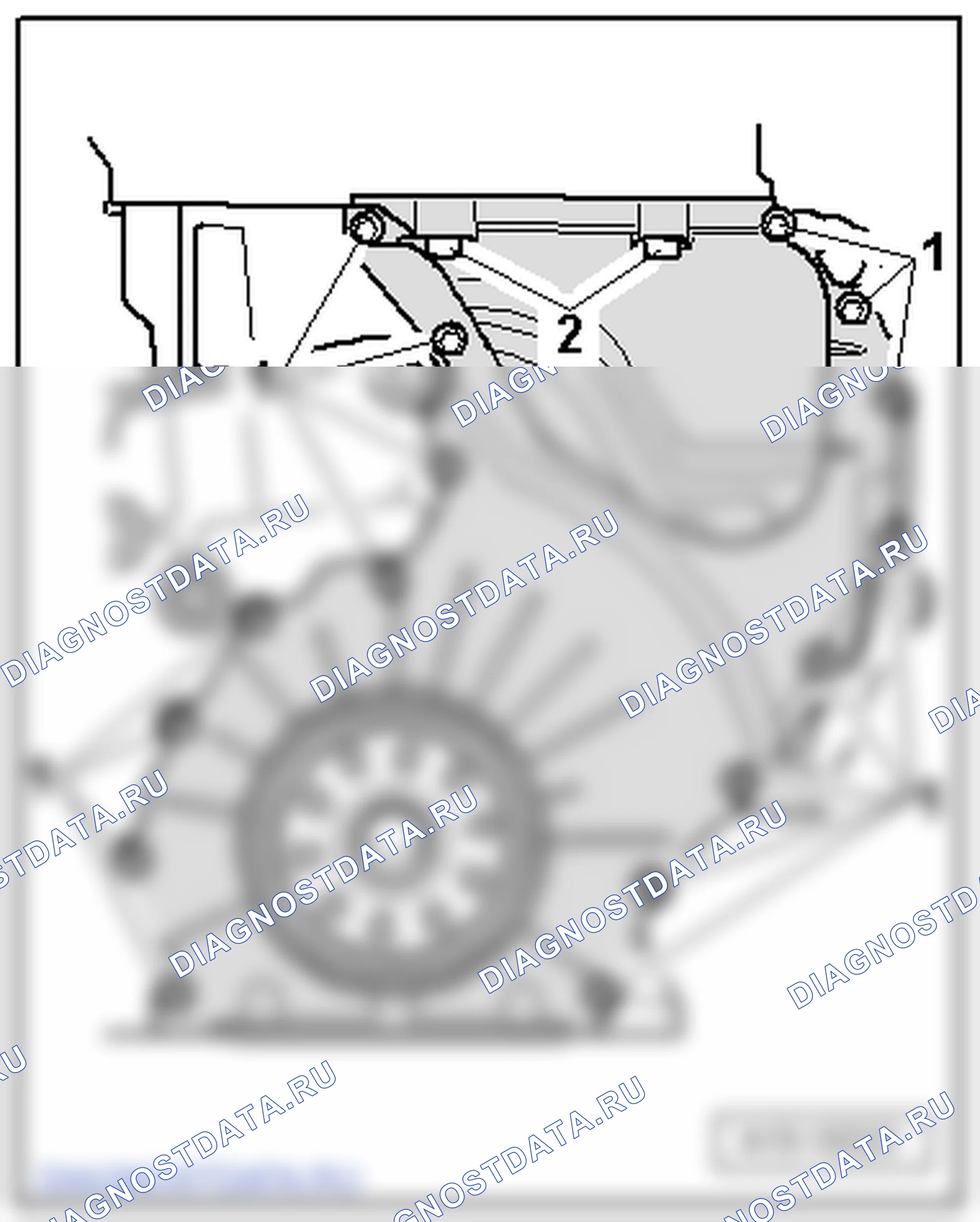 Уплотнительные прокладки фланца и маховик (3,6/191 кВт FSI). Skoda Superb Ii