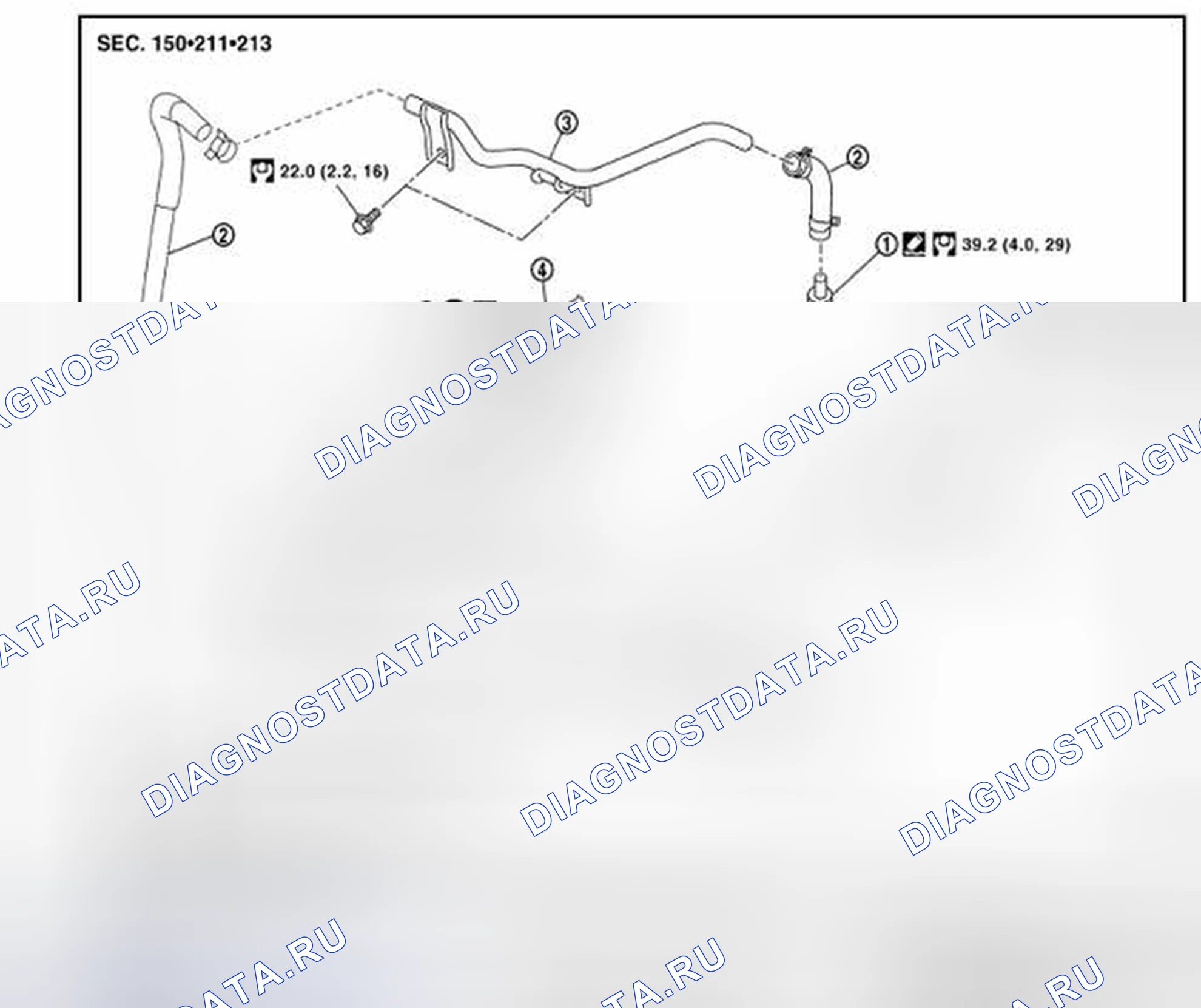 Рис. 1: Разнесенный вид. Nissan Pathfinder III рестайлинг
