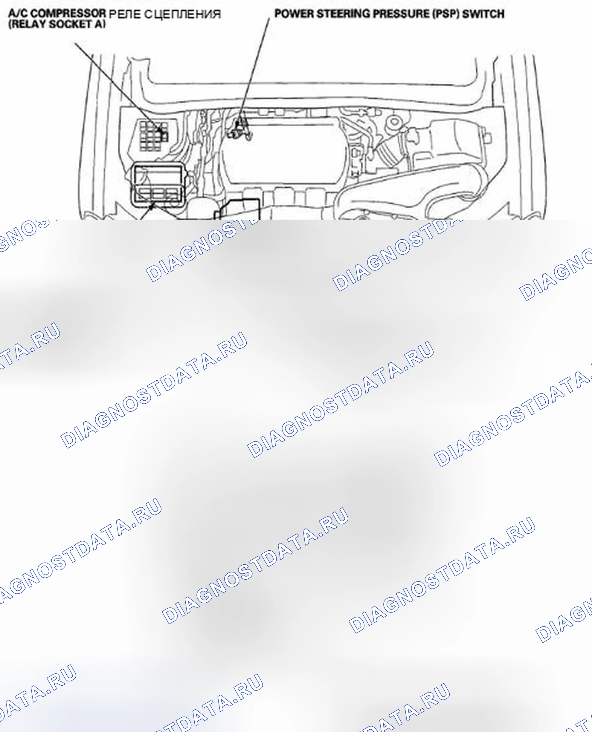 Рис. 317: Указатель расположения компонентов. Honda Pilot II