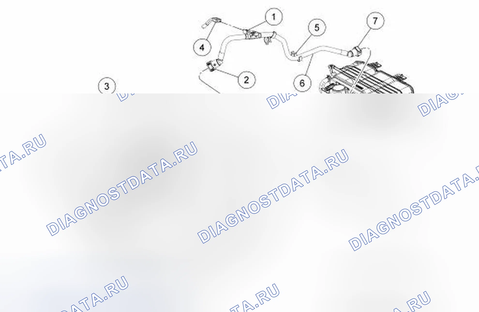 Рис. 13: Трубка топливных паров в сборе - привод переднего колеса (Fwd). Ford Fusion I рестайлинг