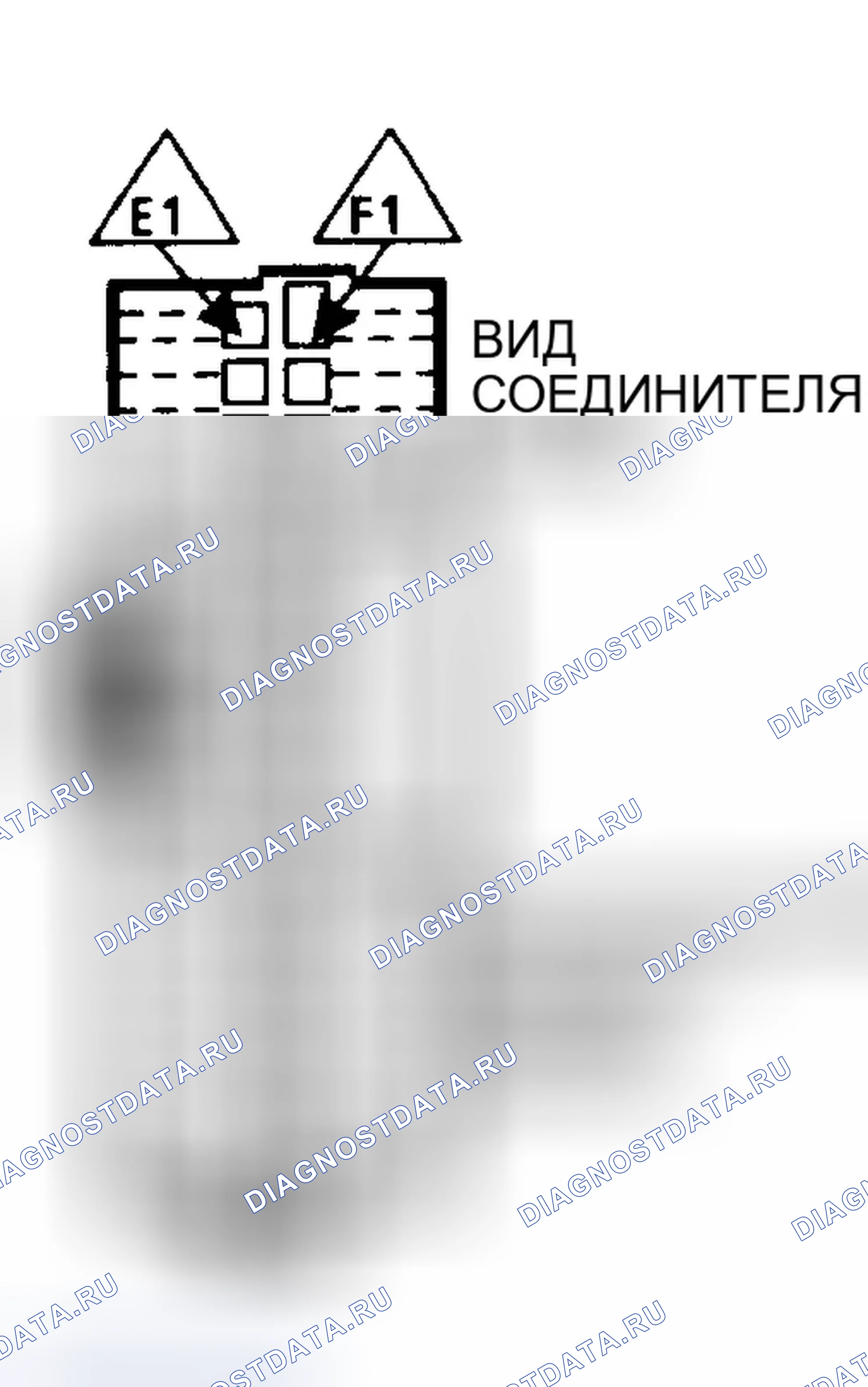 Рис. 74: Идентификатор разъема E-F терминала блок управления силовым агрегатом (PCM) (блок управления силовым агрегатом) - синий (3 из 4) (серия 5.7L " G " и " P " с A / T). GMC Yukon I
