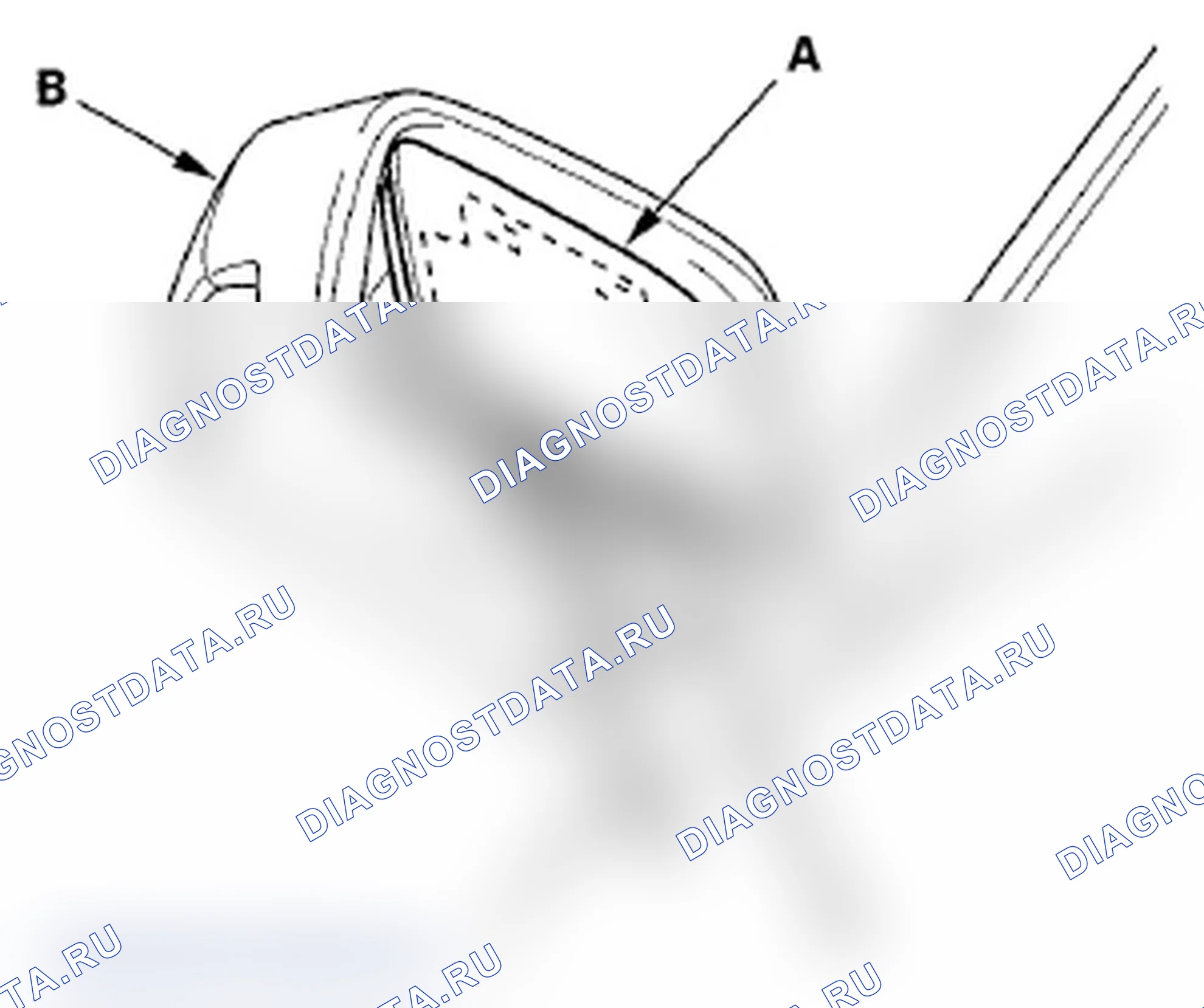 Рис. 4: Замена держателя зеркала. Acura TL IV