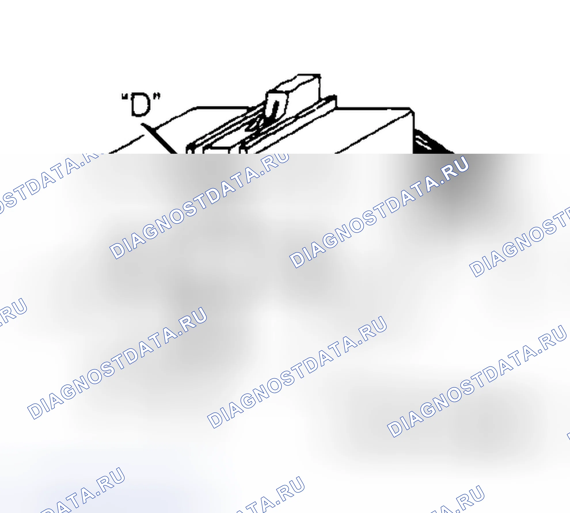 Рис. 7: Идентификация клемм разъема муфта блокировки гидротрансформатора. Dodge Ramcharger AD150 