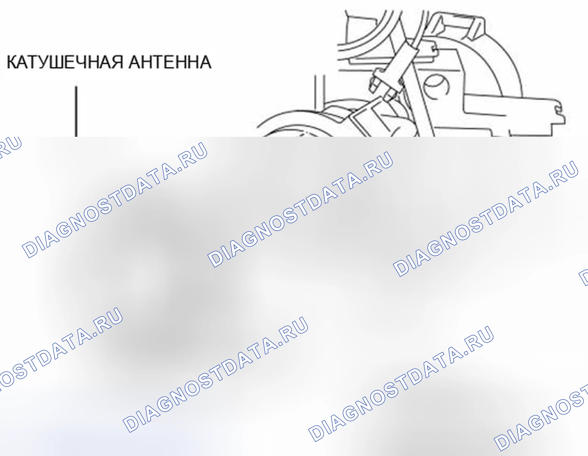 Рис. 178: ДЕМОНТАЖ / МОНТАЖ КАТУШЕЧНОЙ АНТЕННЫ. Mazda 3 BL рестайлинг