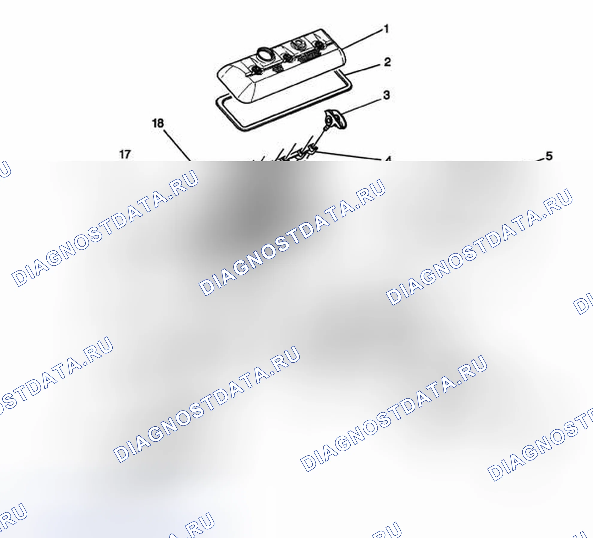 Рис. 93: Вид верхнего двигателя 2. GMC Sierra 3500 GMT800 early