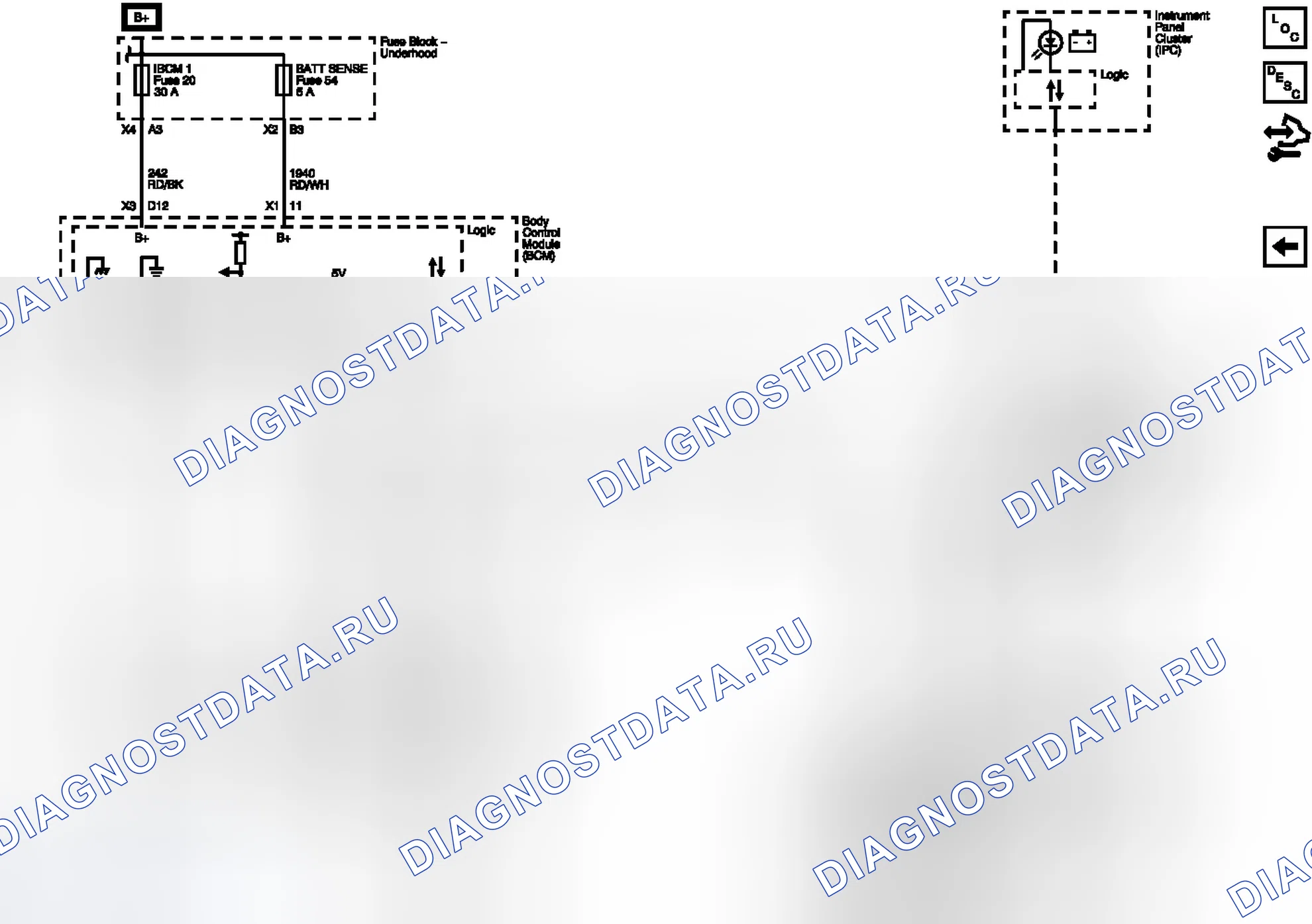Рис. 4: Схема зарядной проводки. Chevrolet Malibu VIII