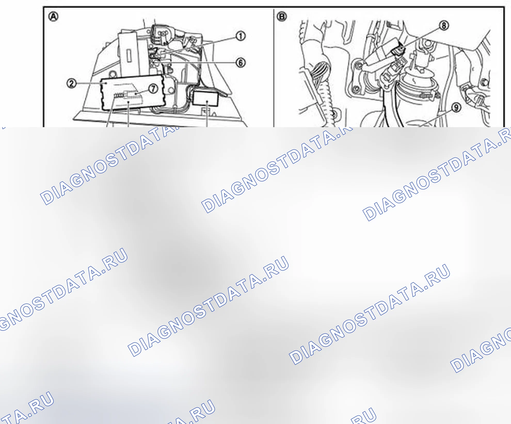 Рис. 279: Расположение компонентов. Infiniti FX35 II рестайлинг