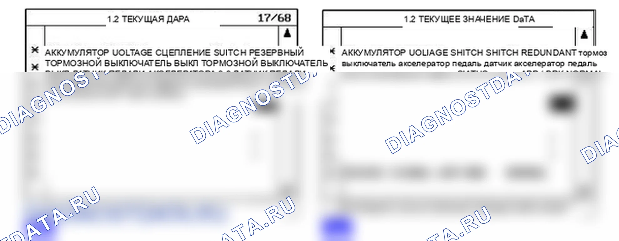 P0504: Тормозной переключатель " A " / " B " Корреляция. Hyundai H-1 A1