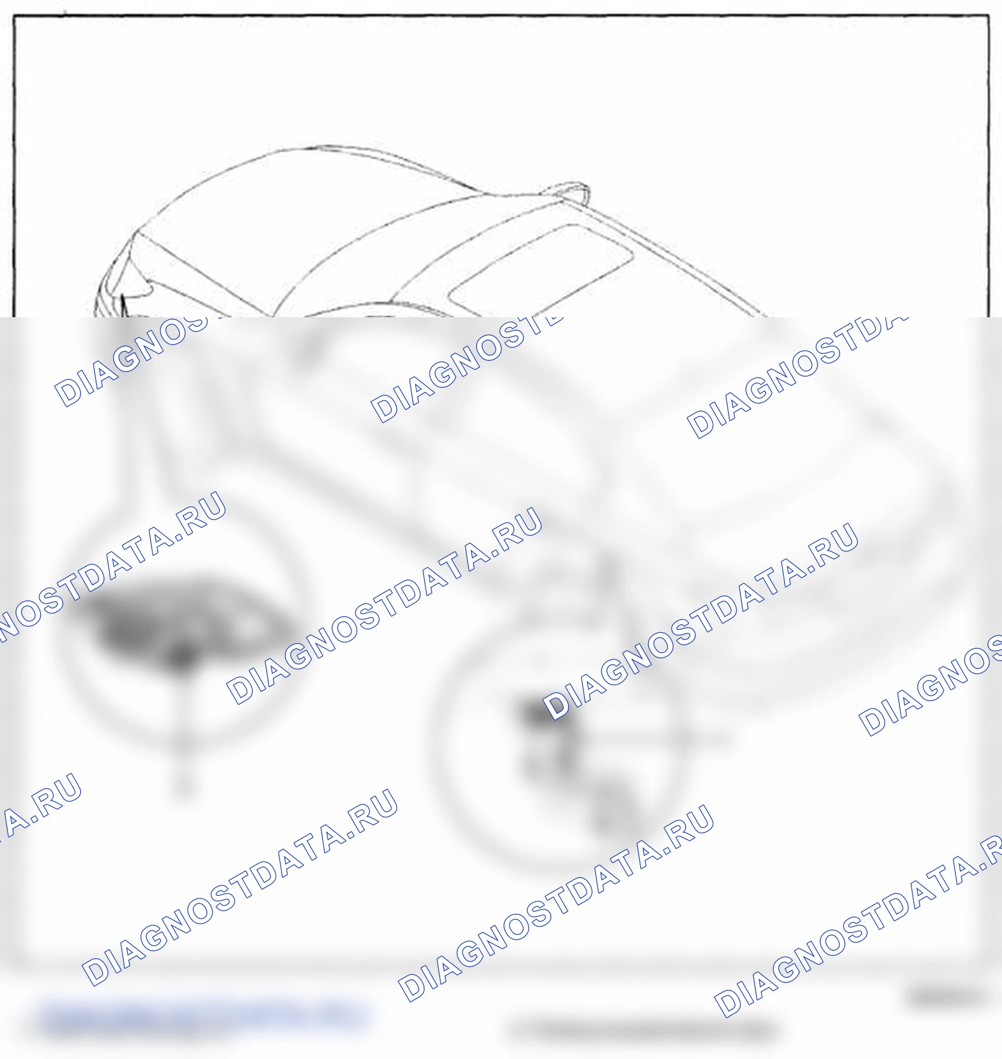 Рис. 1: Расположение компонентов. Hyundai Genesis I