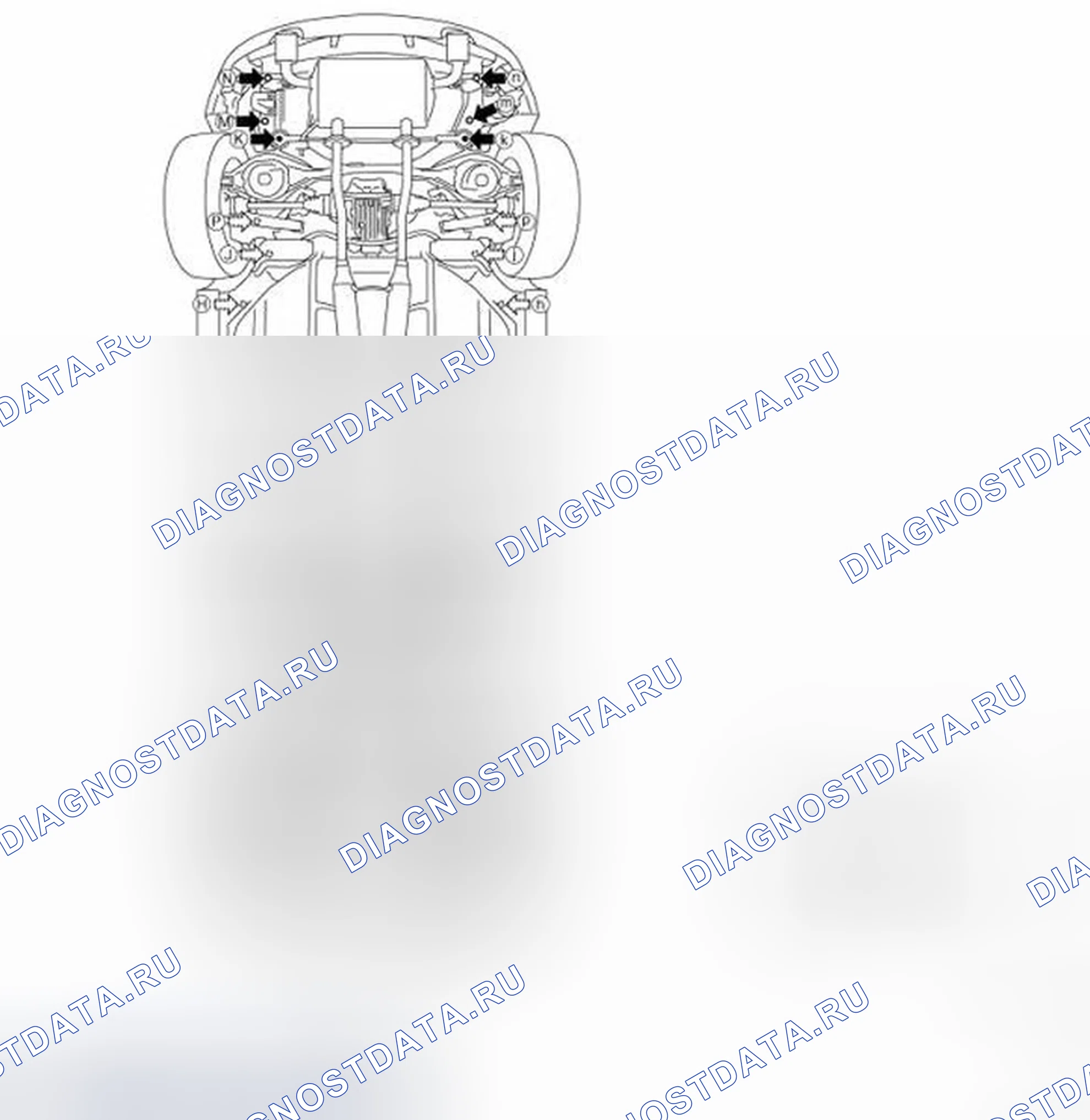 Рис. 248: Точки измерения. Infiniti EX35 I