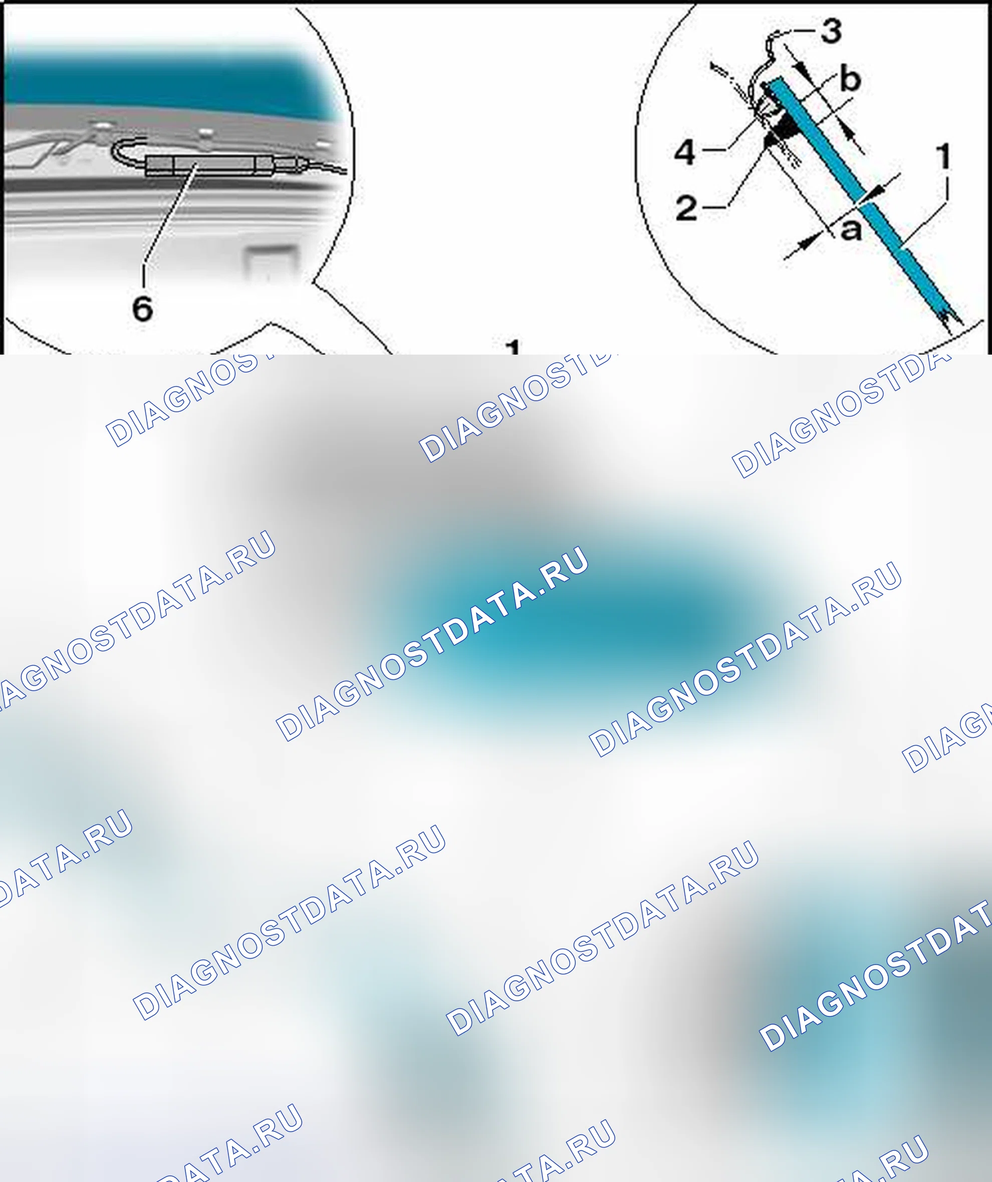 Рис. 5: ОБЗОР ЗАДНЕГО ОКНА. Volkswagen Golf Mk6