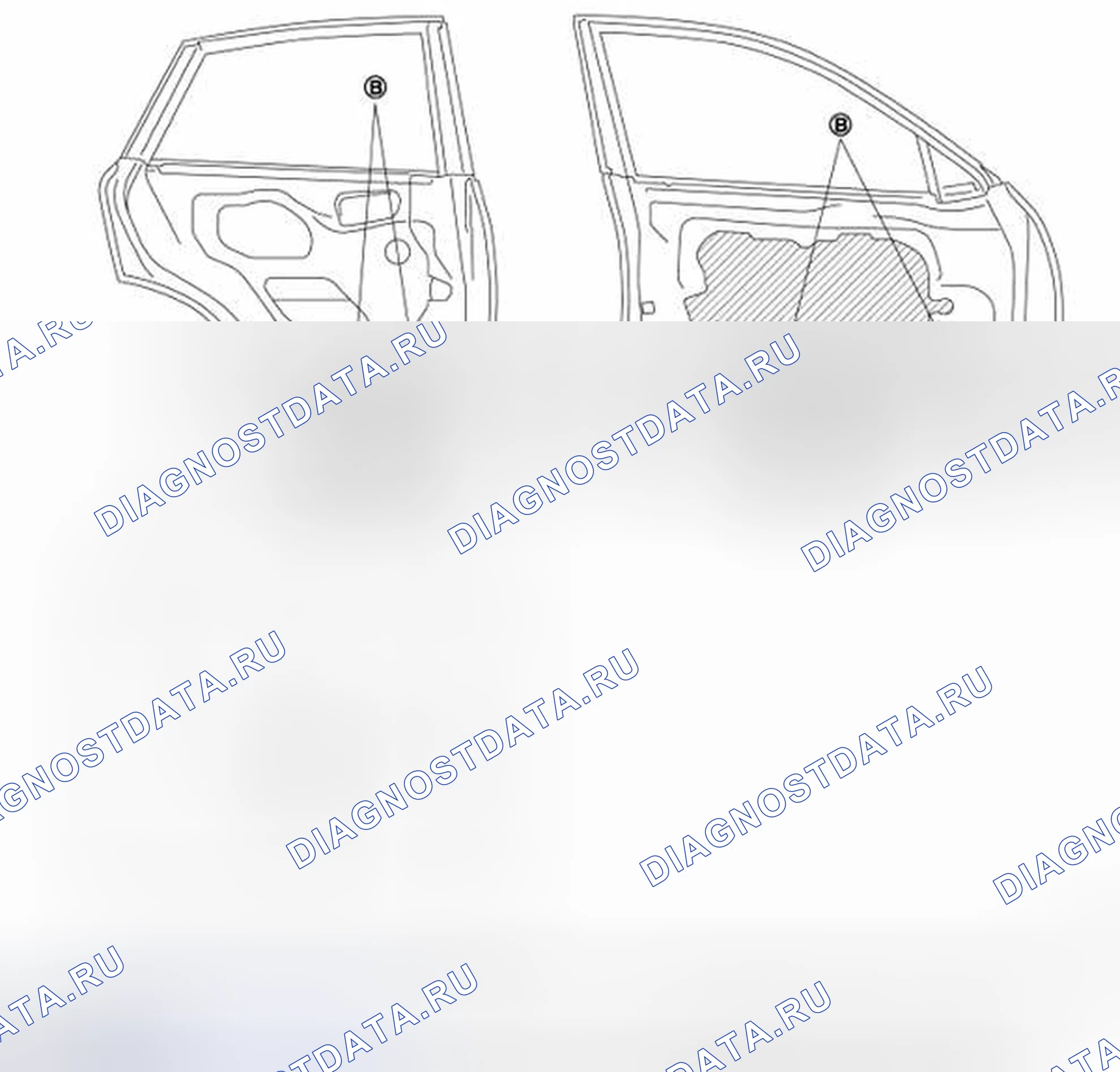 Рис. 233: ДВЕРЬ. Infiniti EX37 I