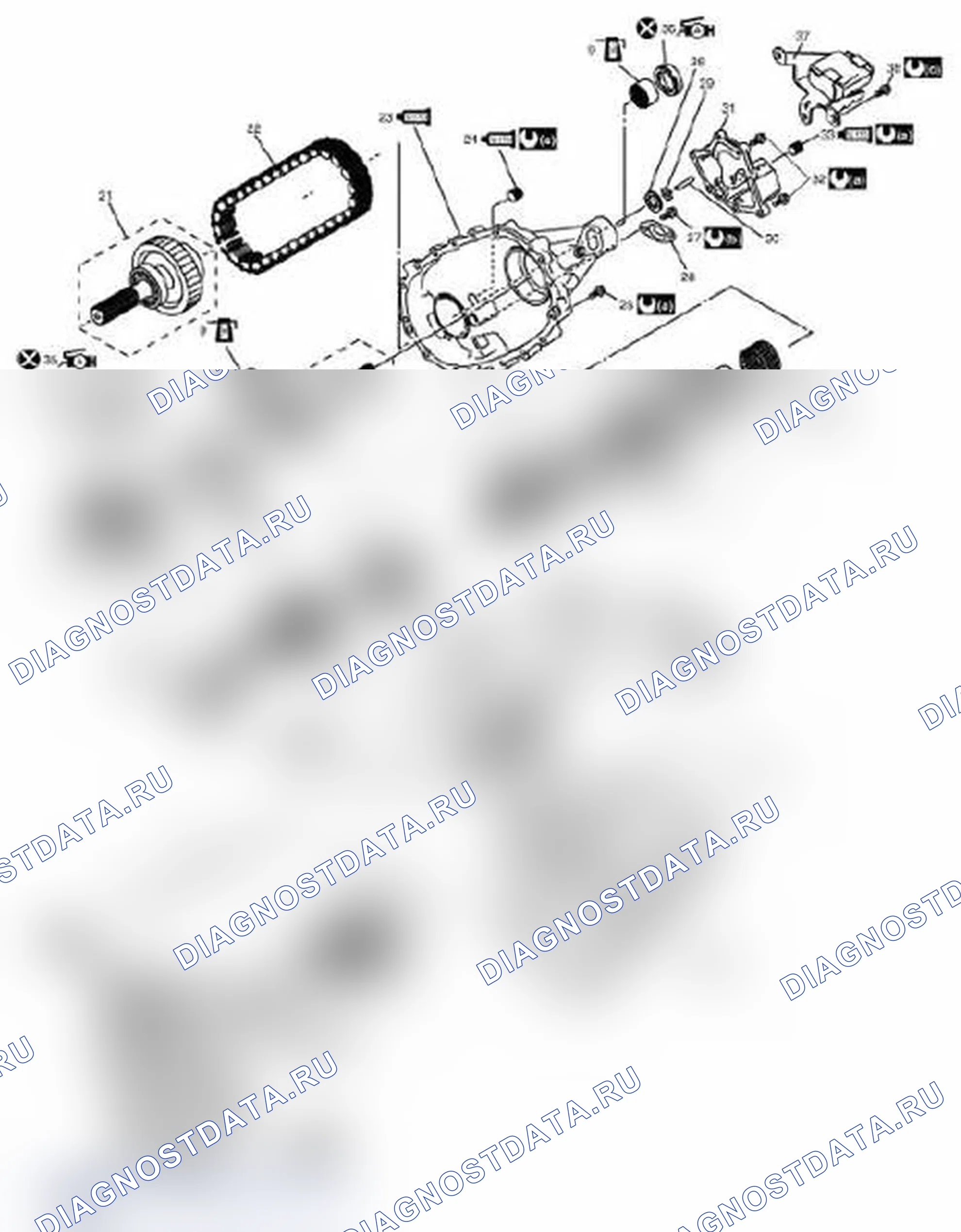 Рис. 160: Компоненты узла переноса. Suzuki Grand Vitara II