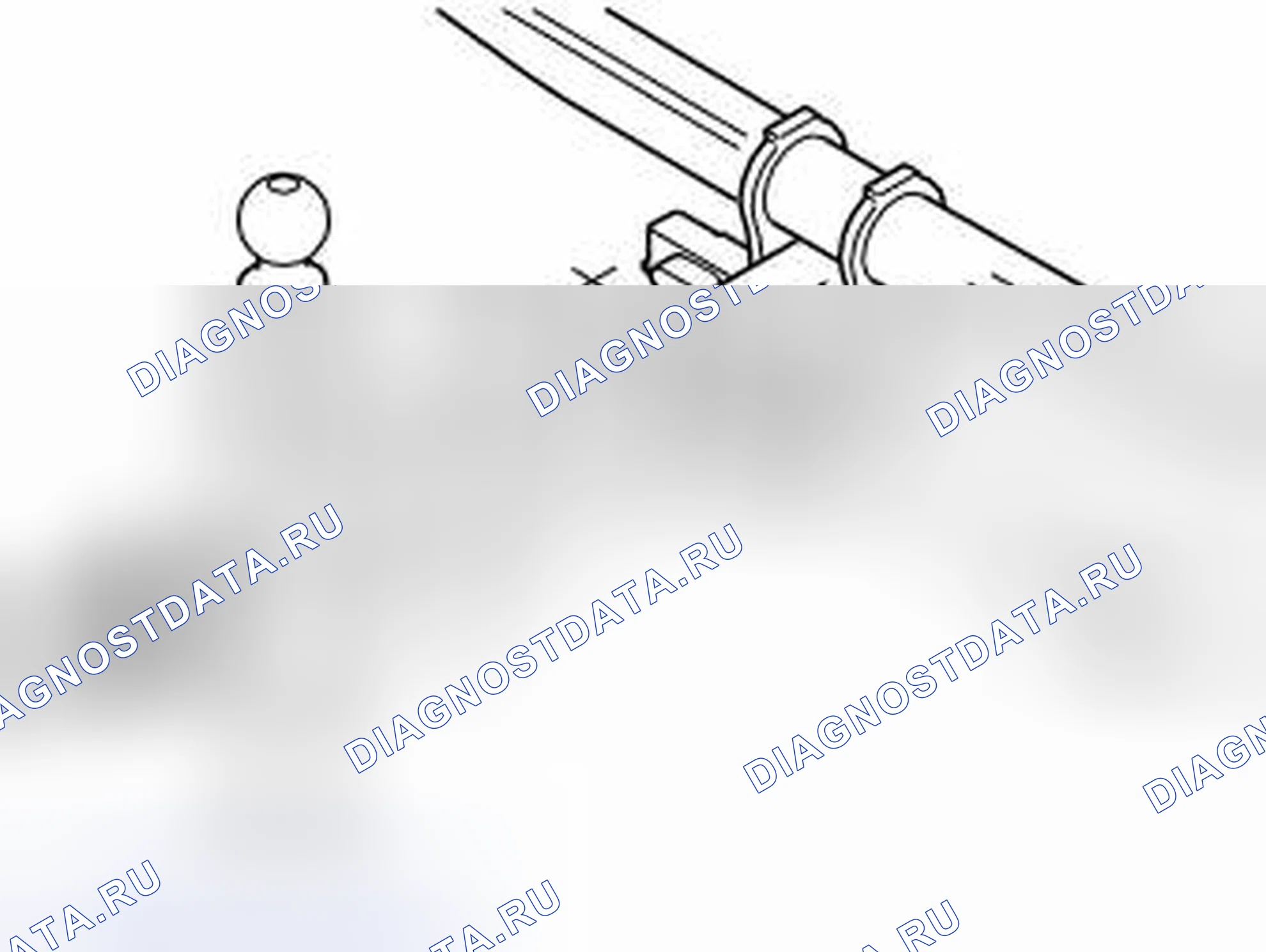 Рис. 257: Крепление держателя шарика. Volvo S60 I